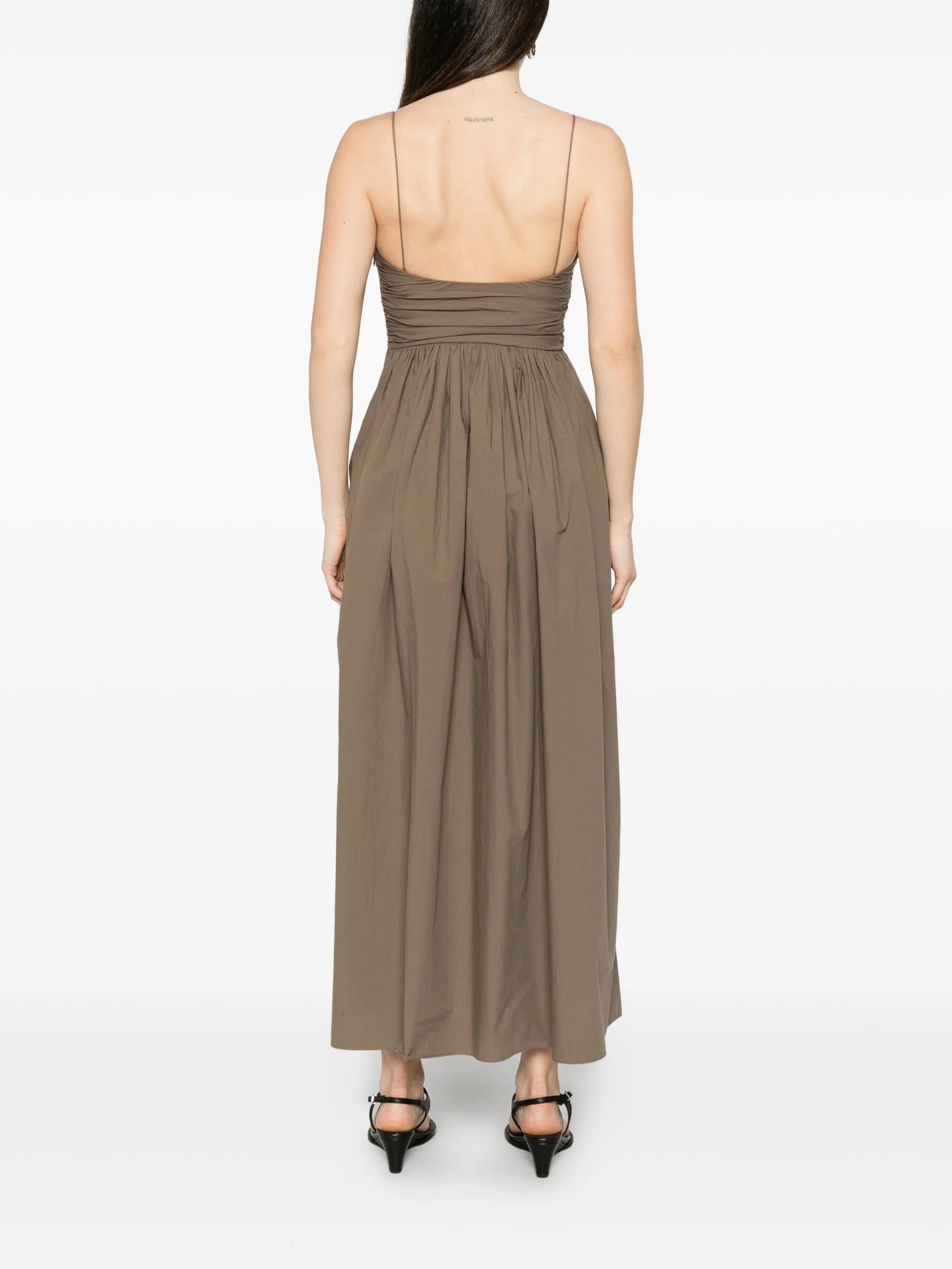 gathered bodice dress