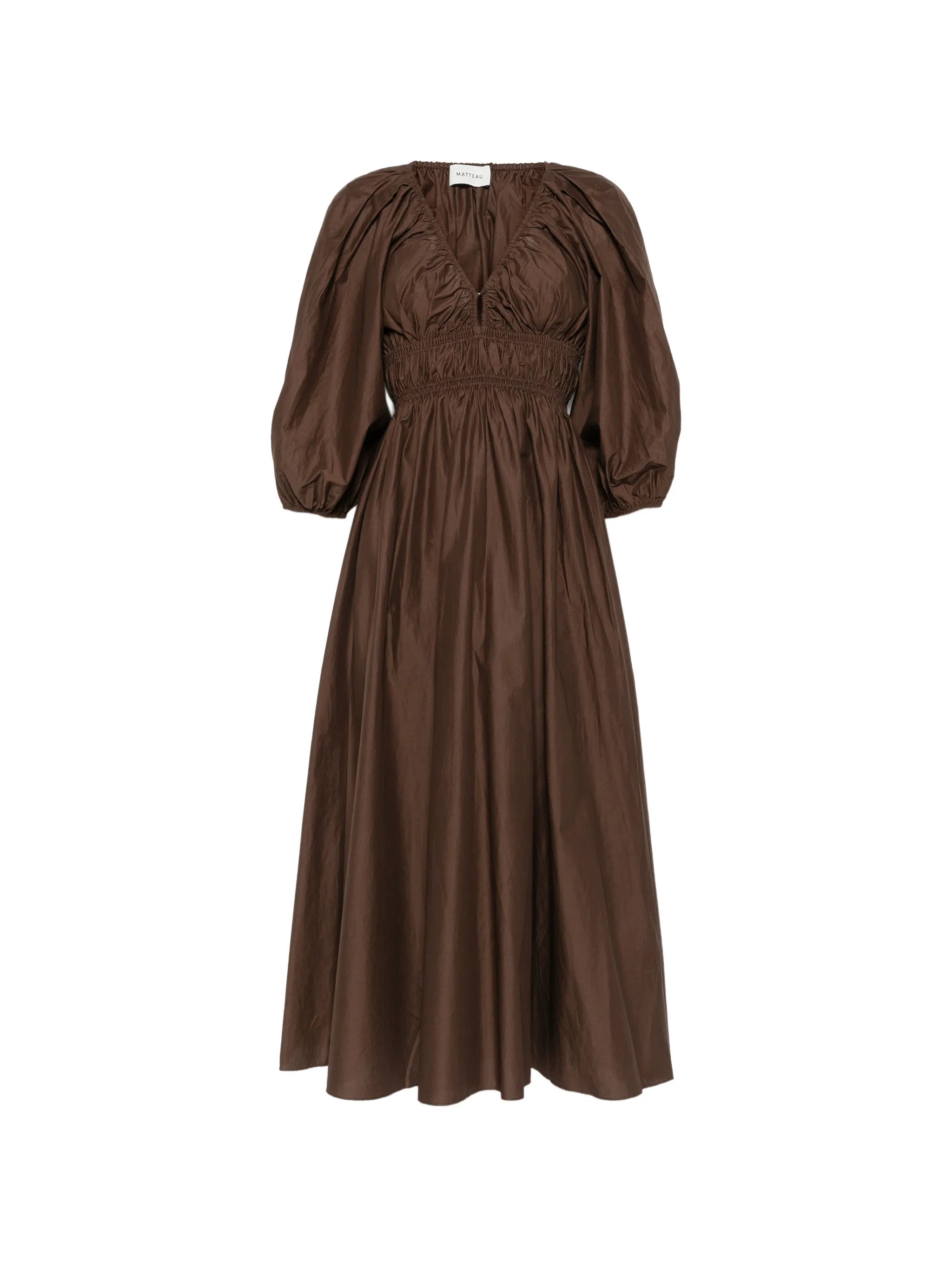 Shirred Plunge dress