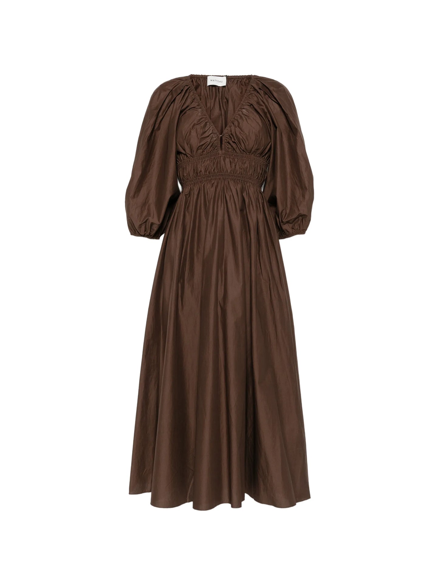 Shirred Plunge dress