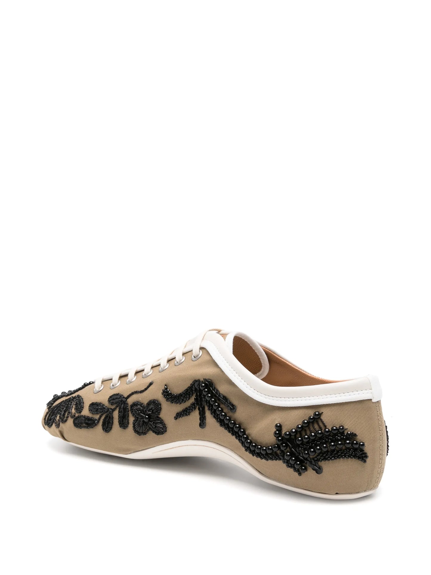 bead-embellished cotton sneakers