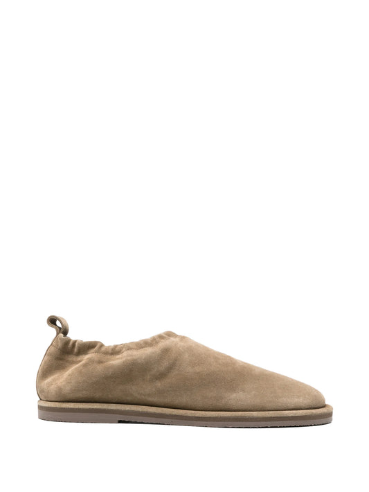 elastic-back suede slippers