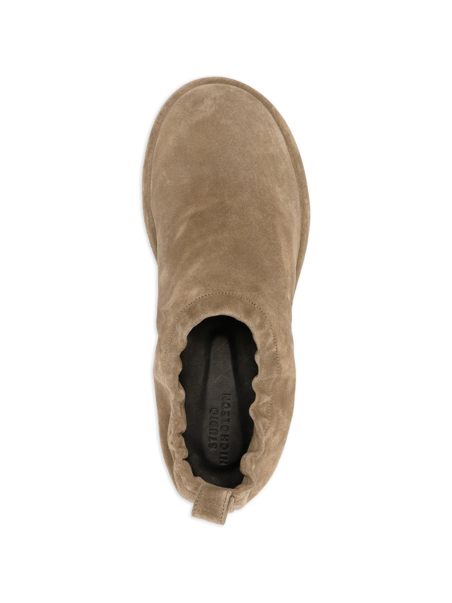 elastic-back suede slippers