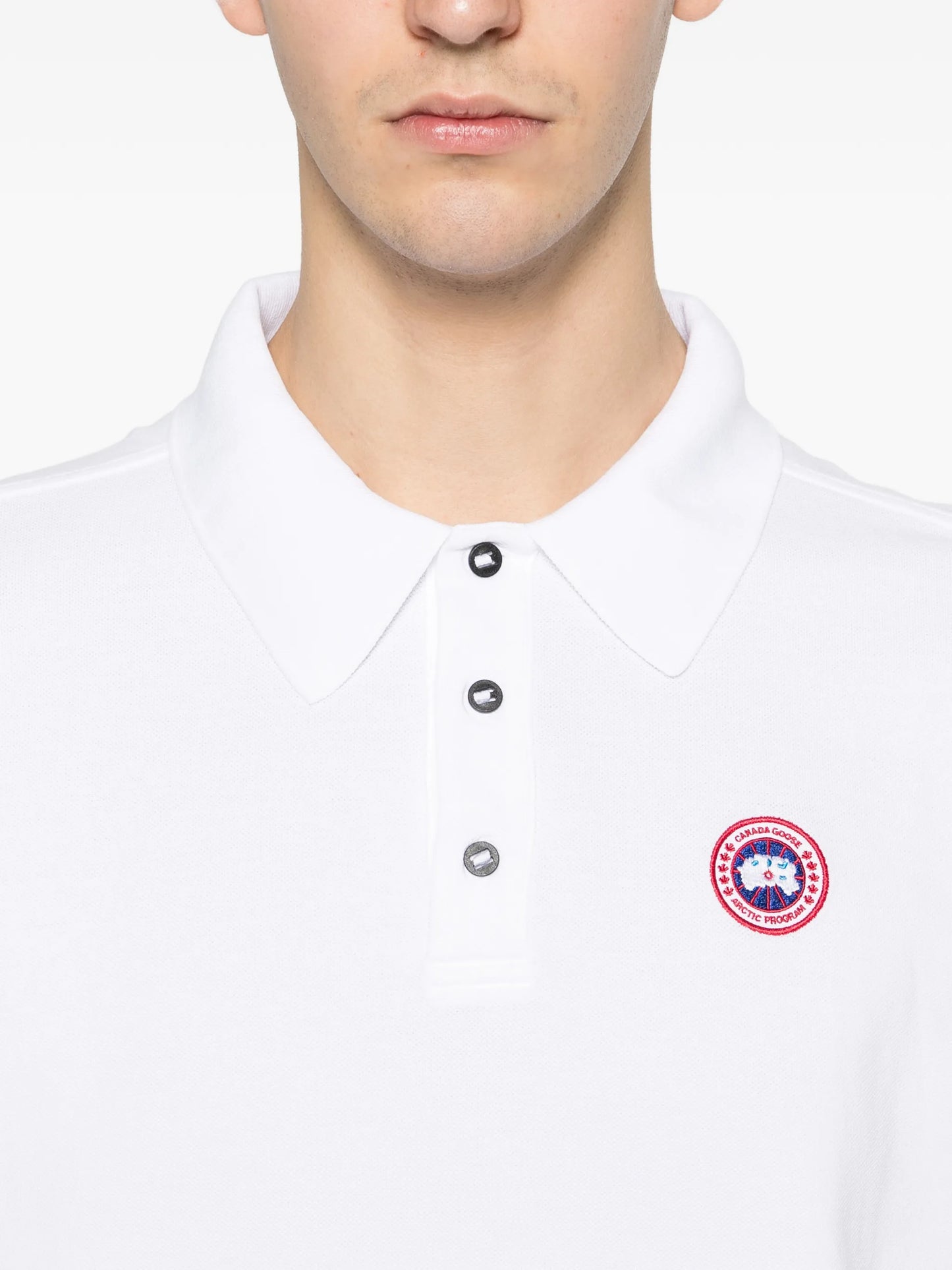 logo-patch polo shirt