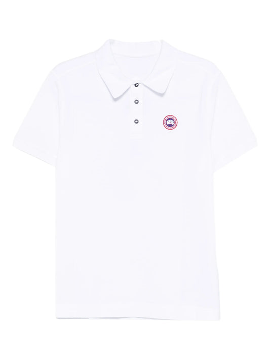 logo-patch polo shirt