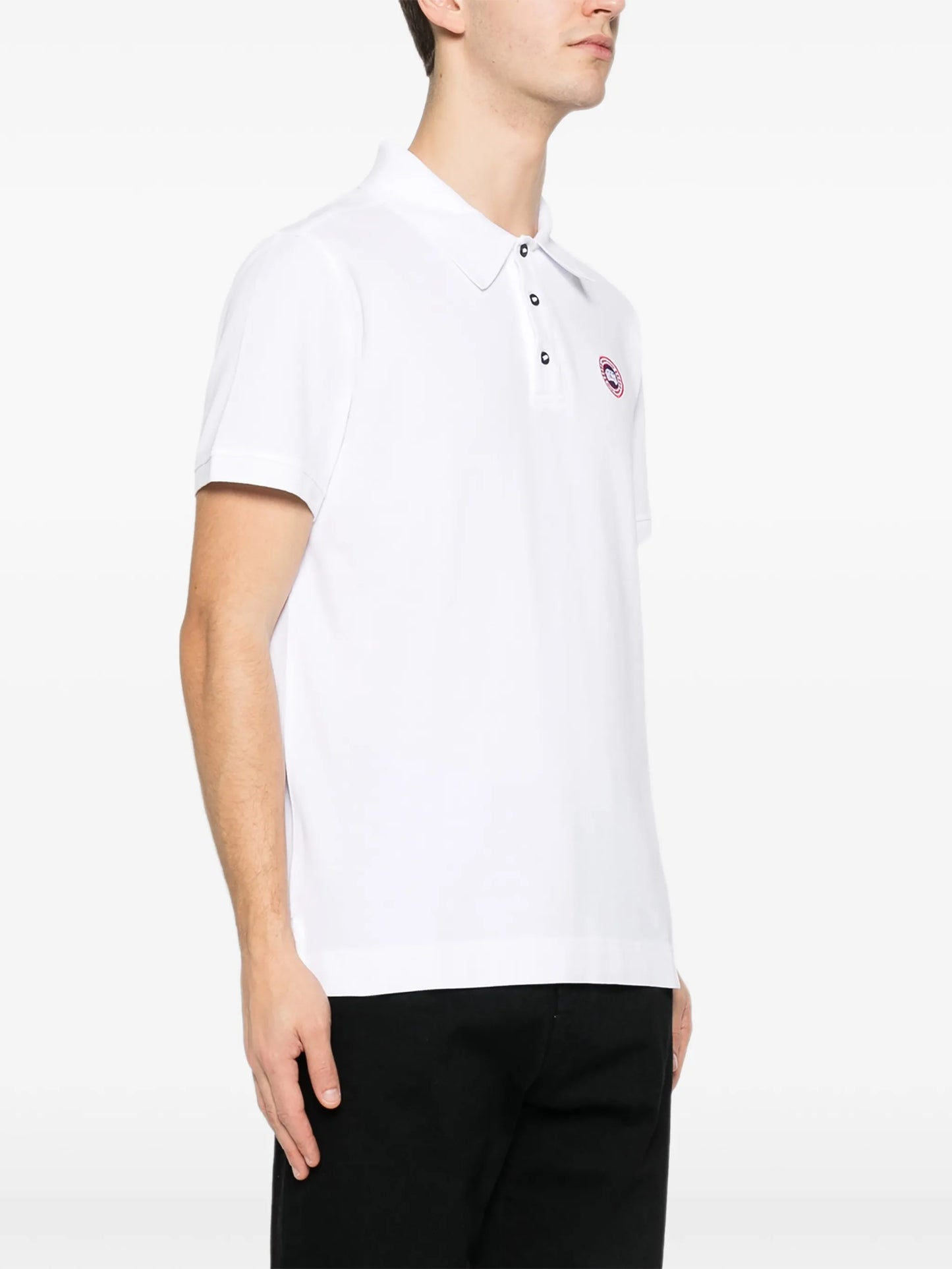logo-patch polo shirt