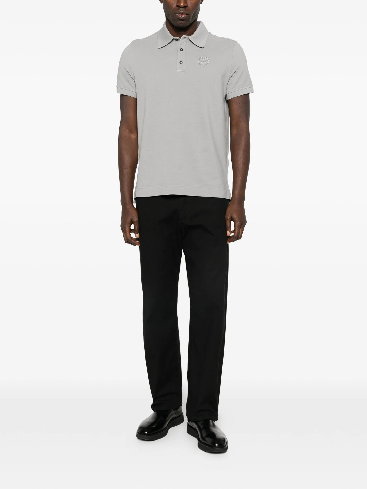 logo-patch polo shirt