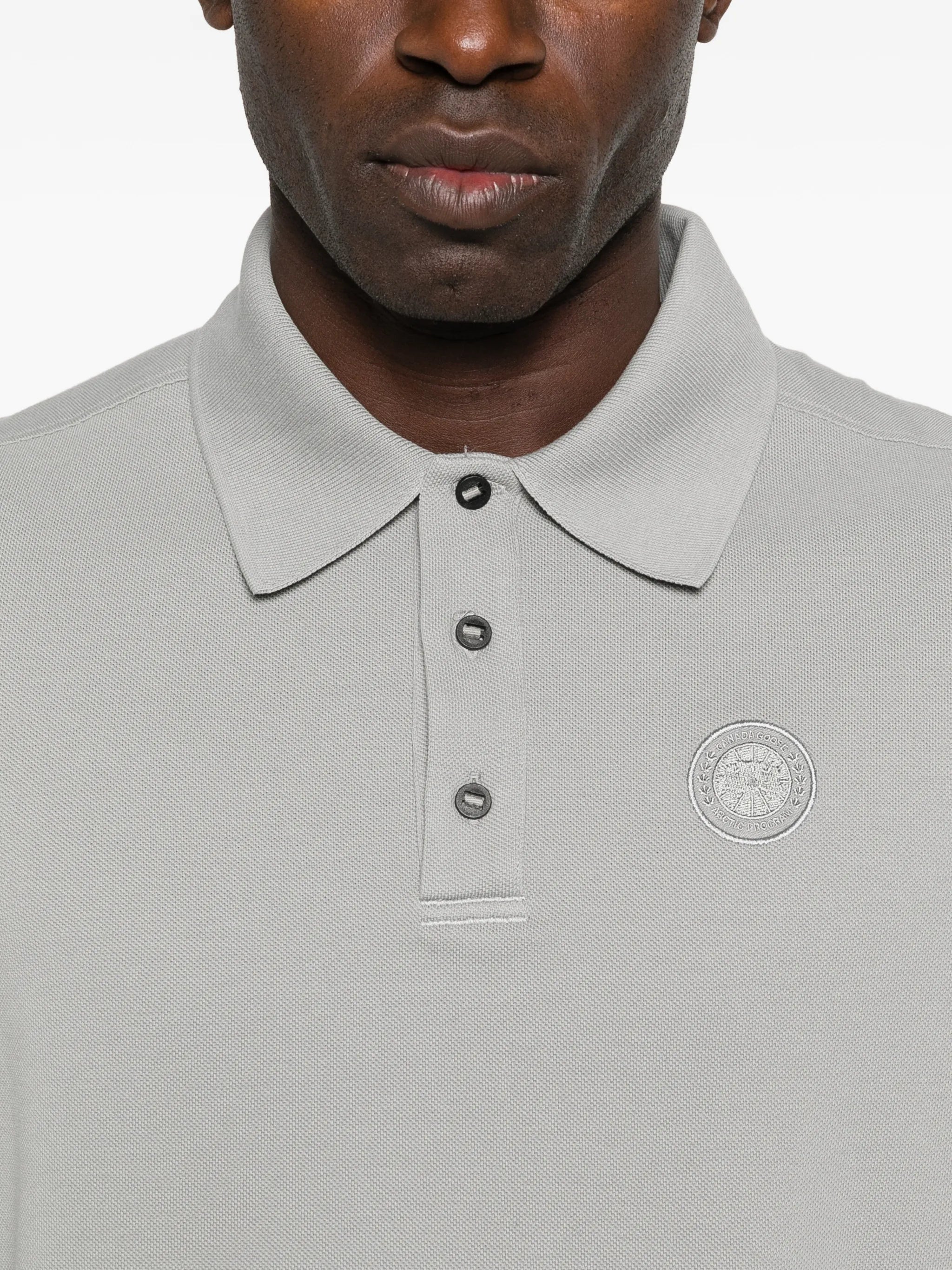 logo-patch polo shirt