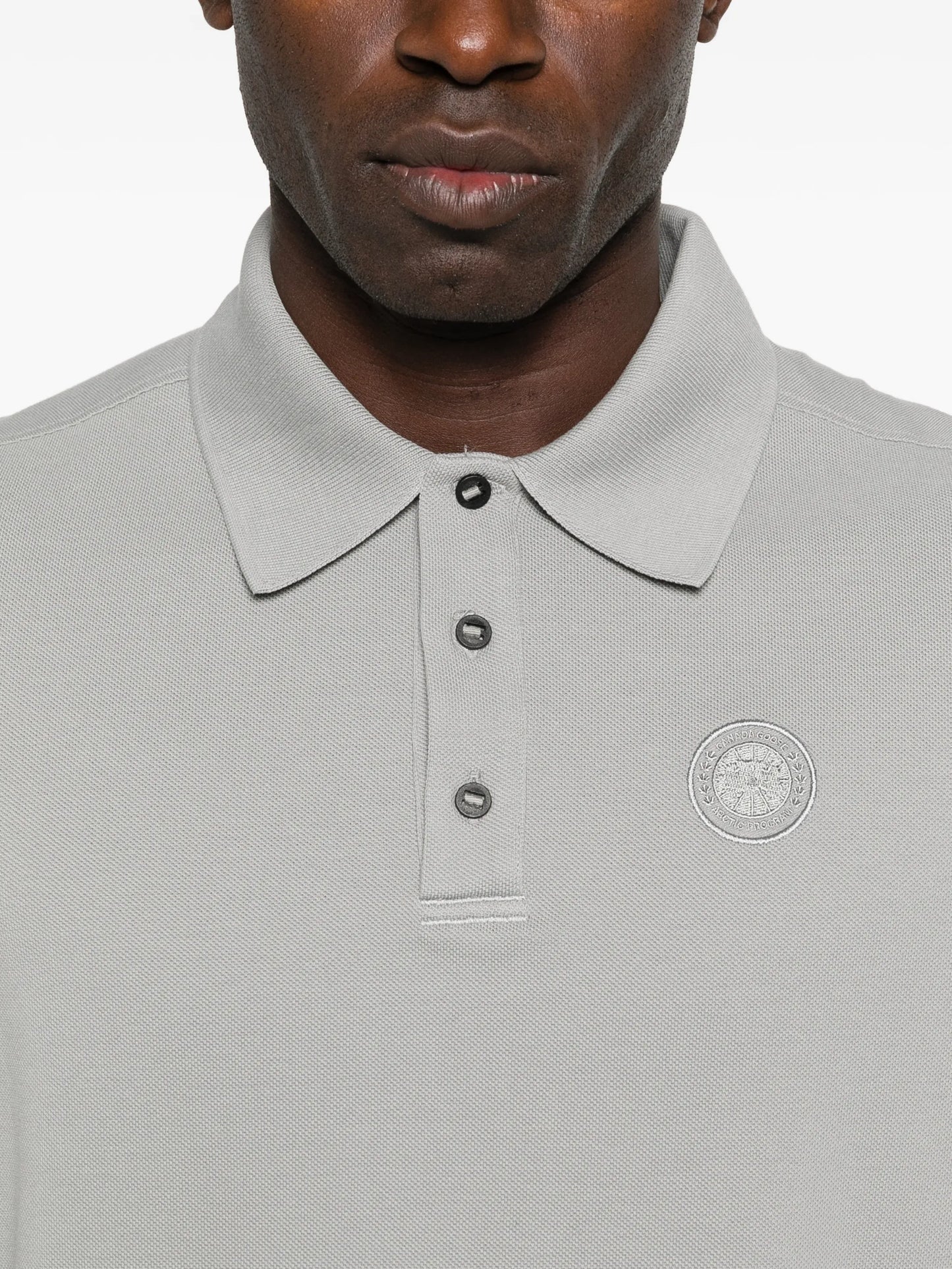 logo-patch polo shirt