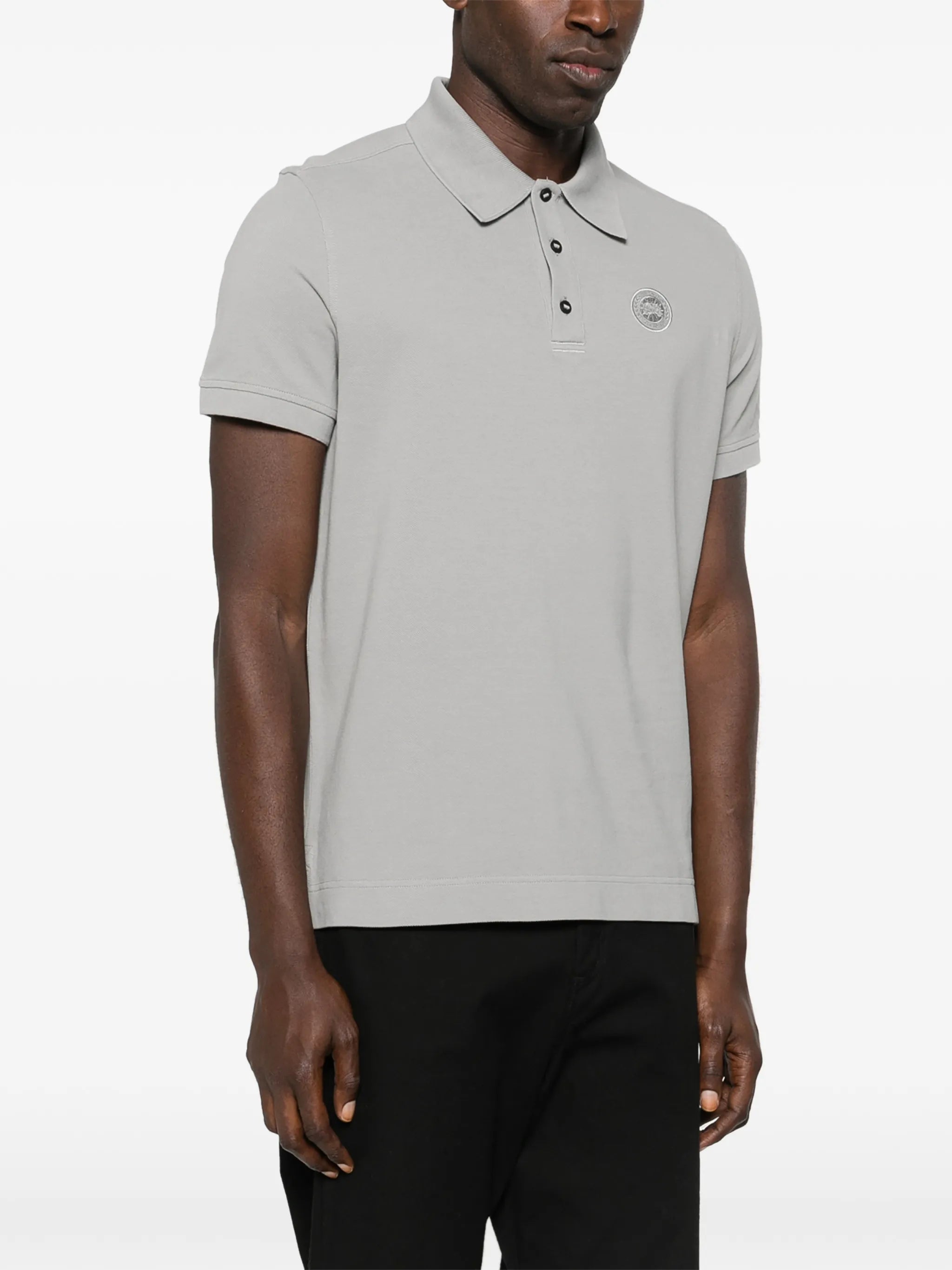 logo-patch polo shirt