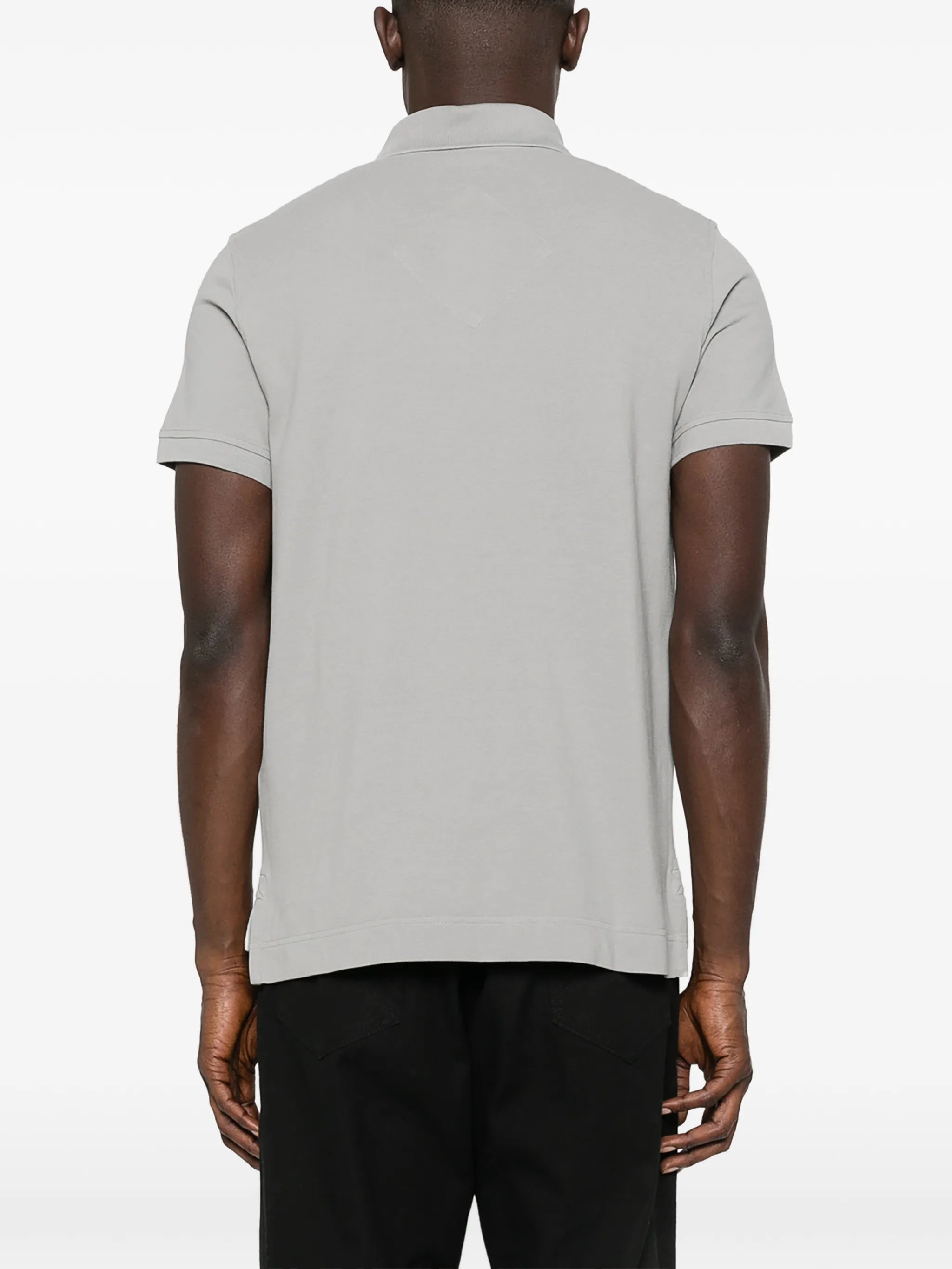 logo-patch polo shirt