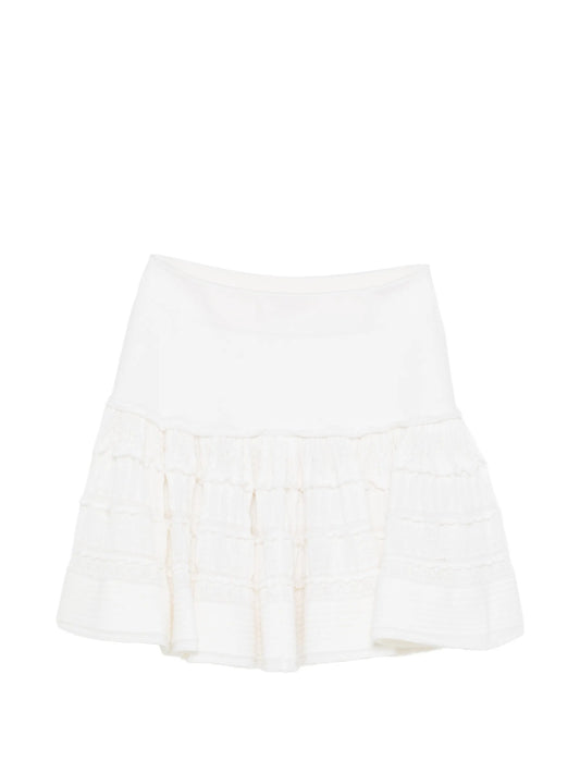 ruffled mini skirt