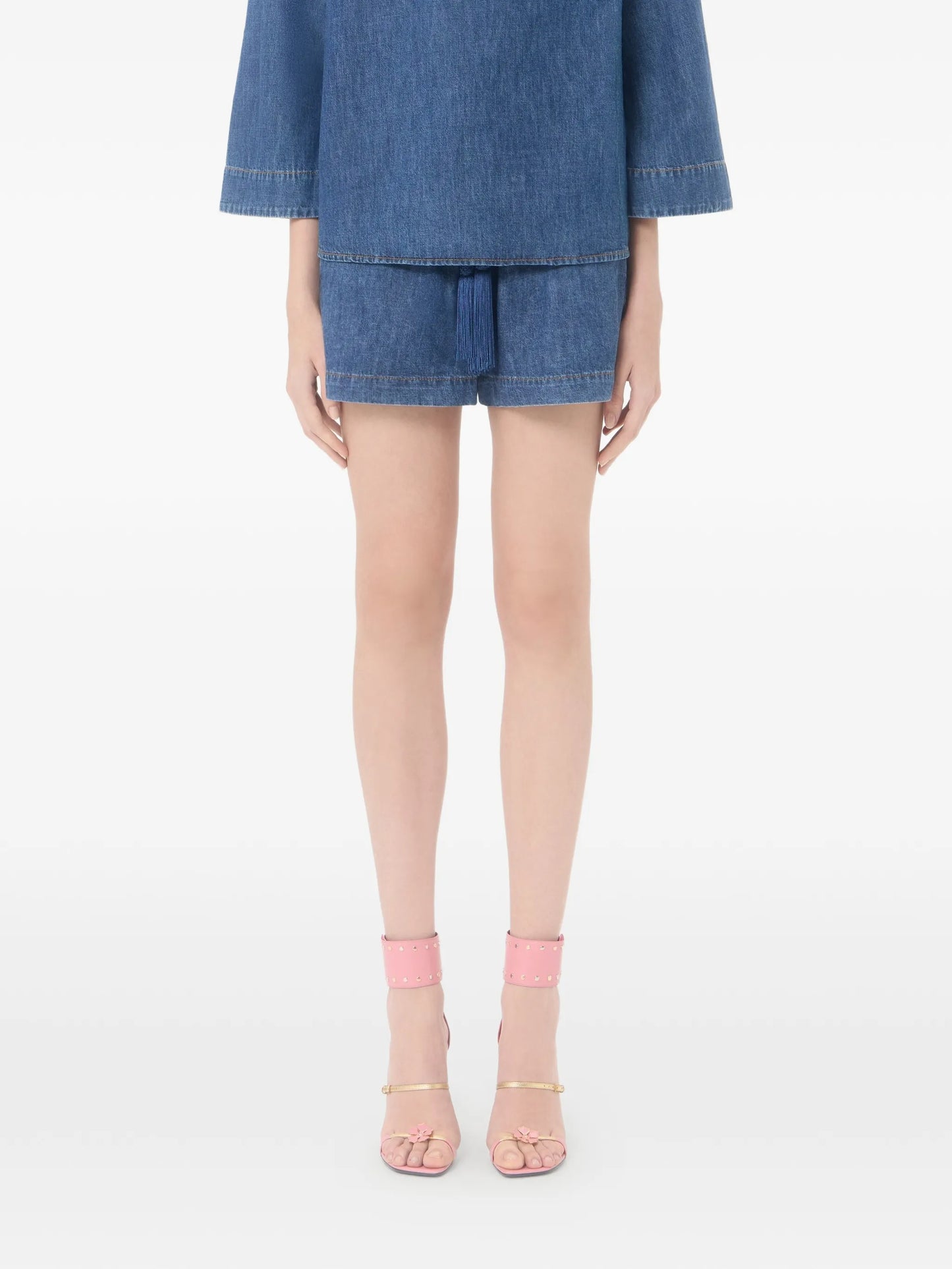 denim chambray shorts