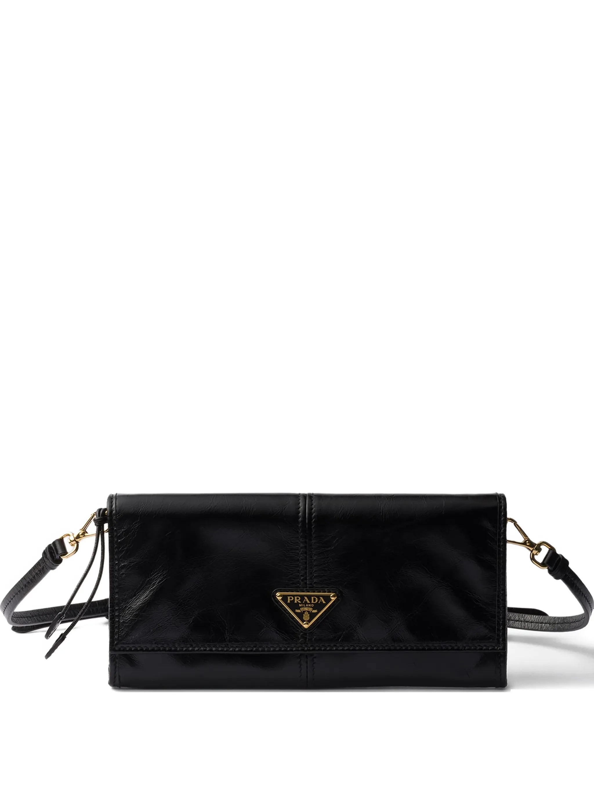 triangle-logo leather wallet