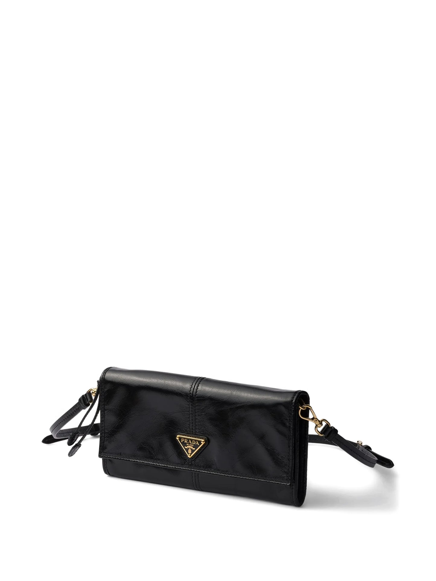 triangle-logo leather wallet
