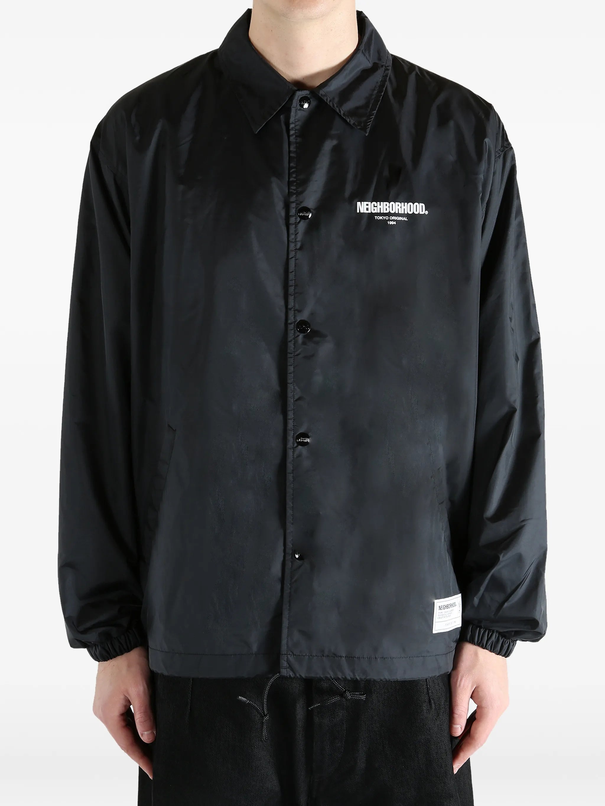 buttoned logo jacket