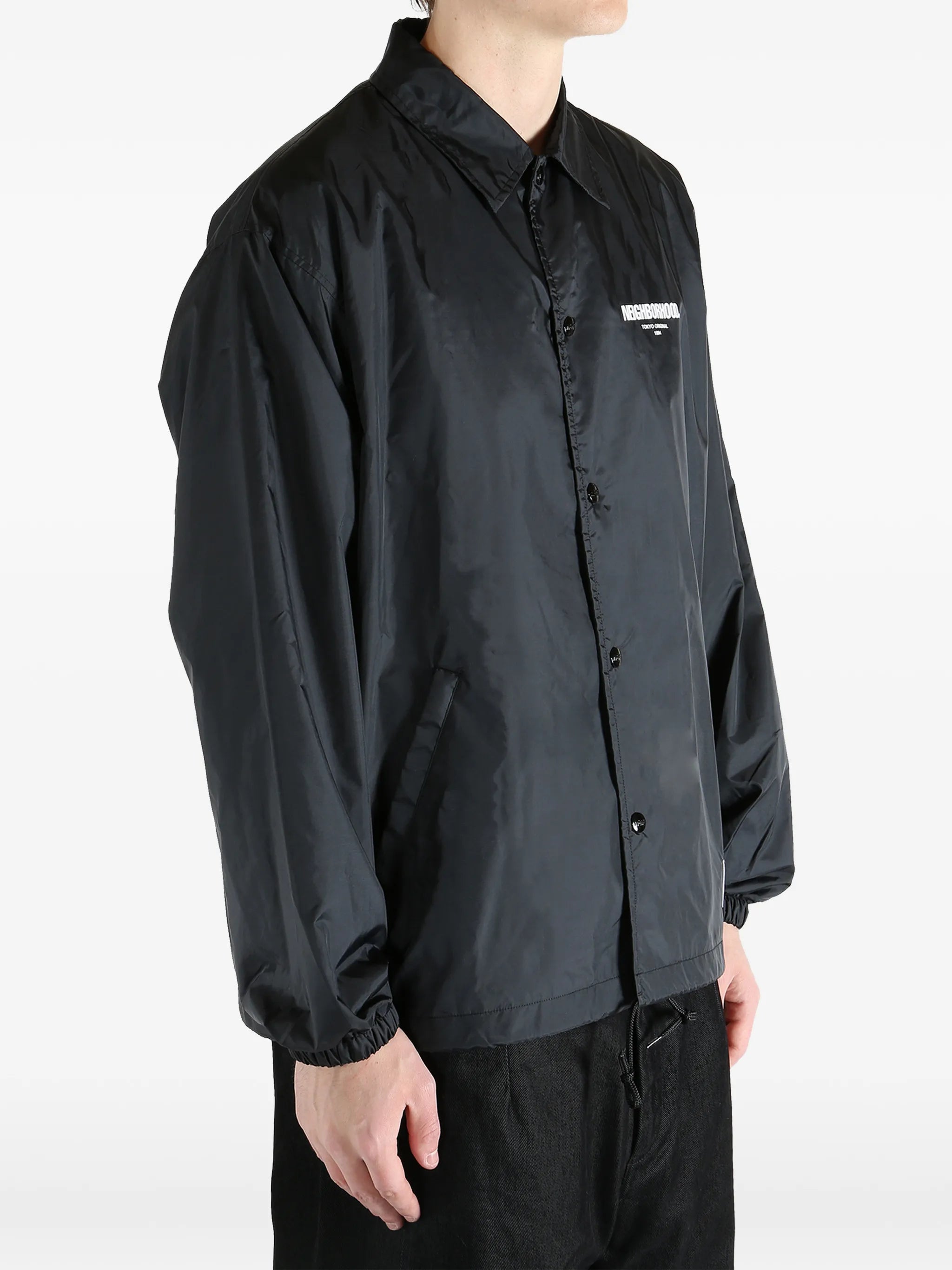 buttoned logo jacket