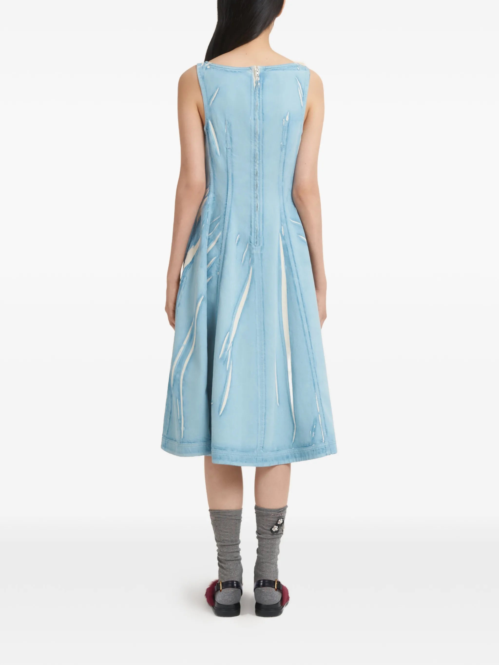 V-neck seam dress