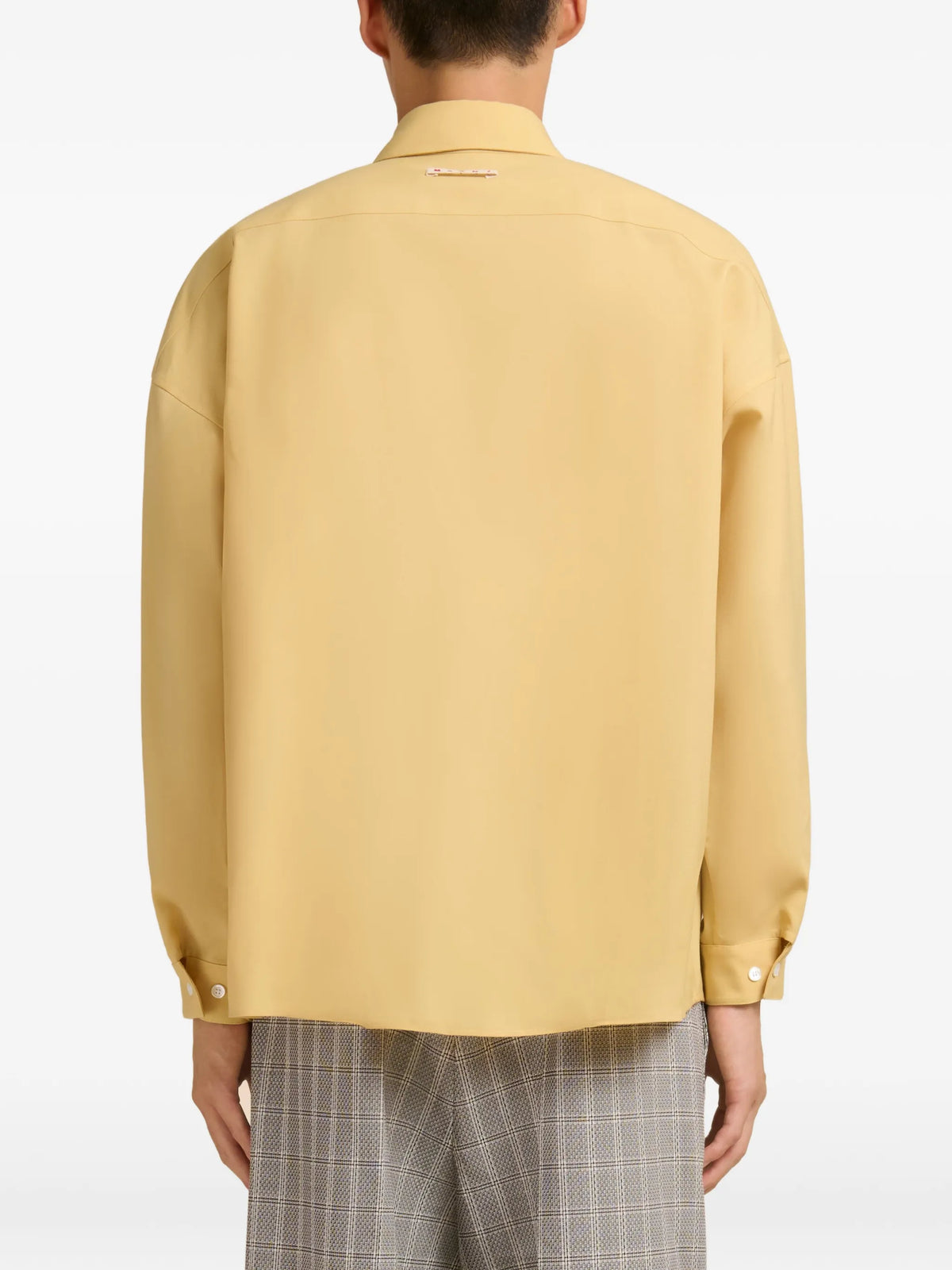 tropical wool long-sleeved shirt