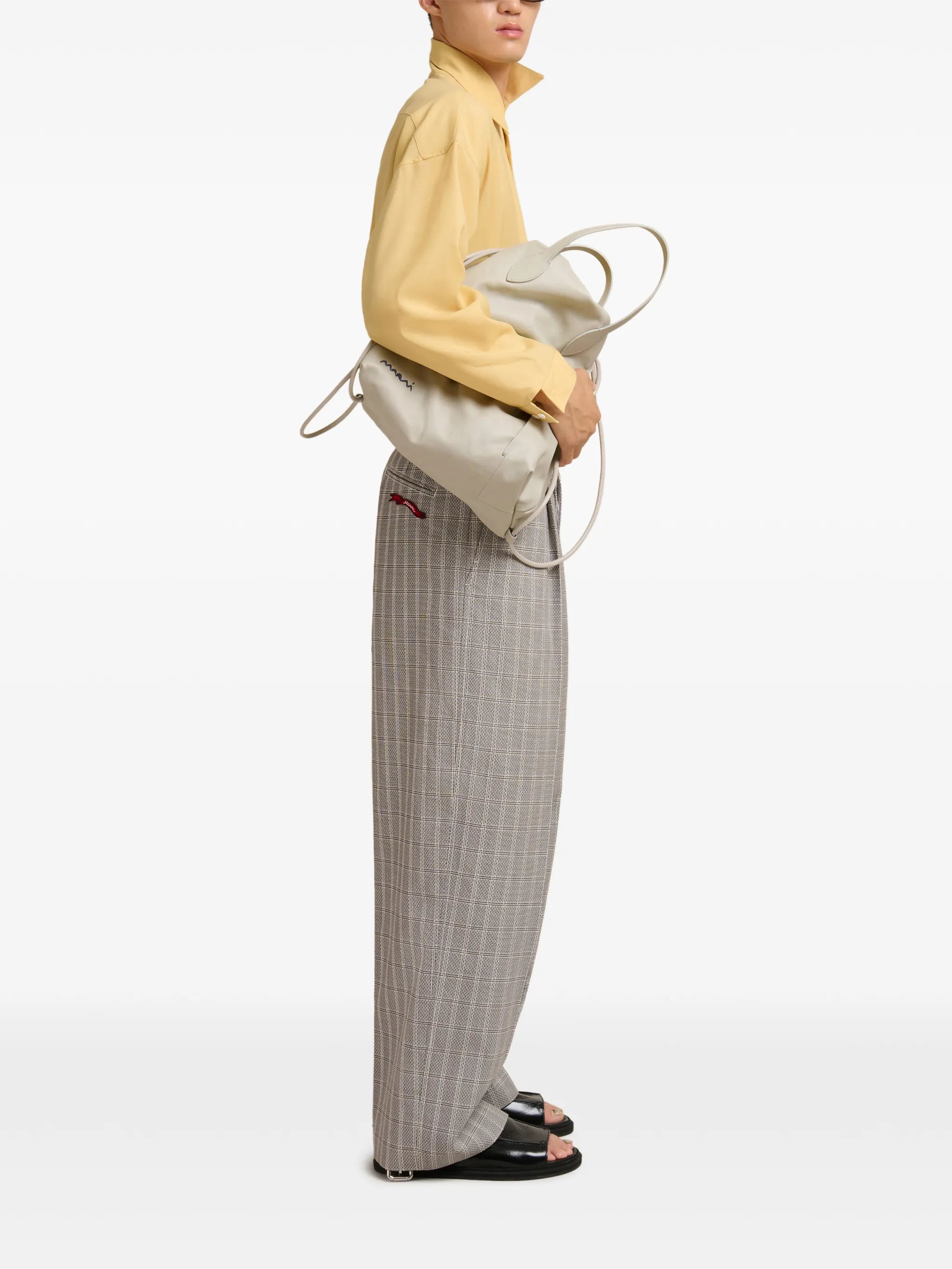 tropical wool long-sleeved shirt