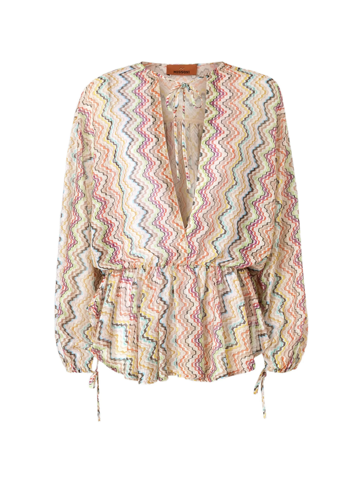 long-sleeved mini cover-up dress