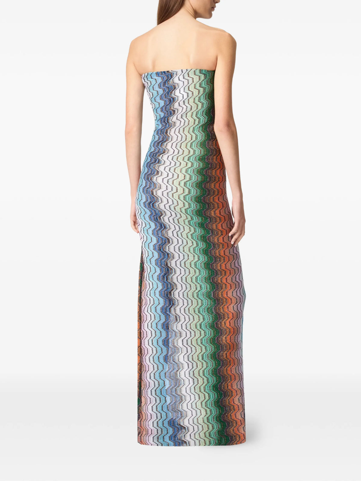 long cover-up with side slit and Greek motif