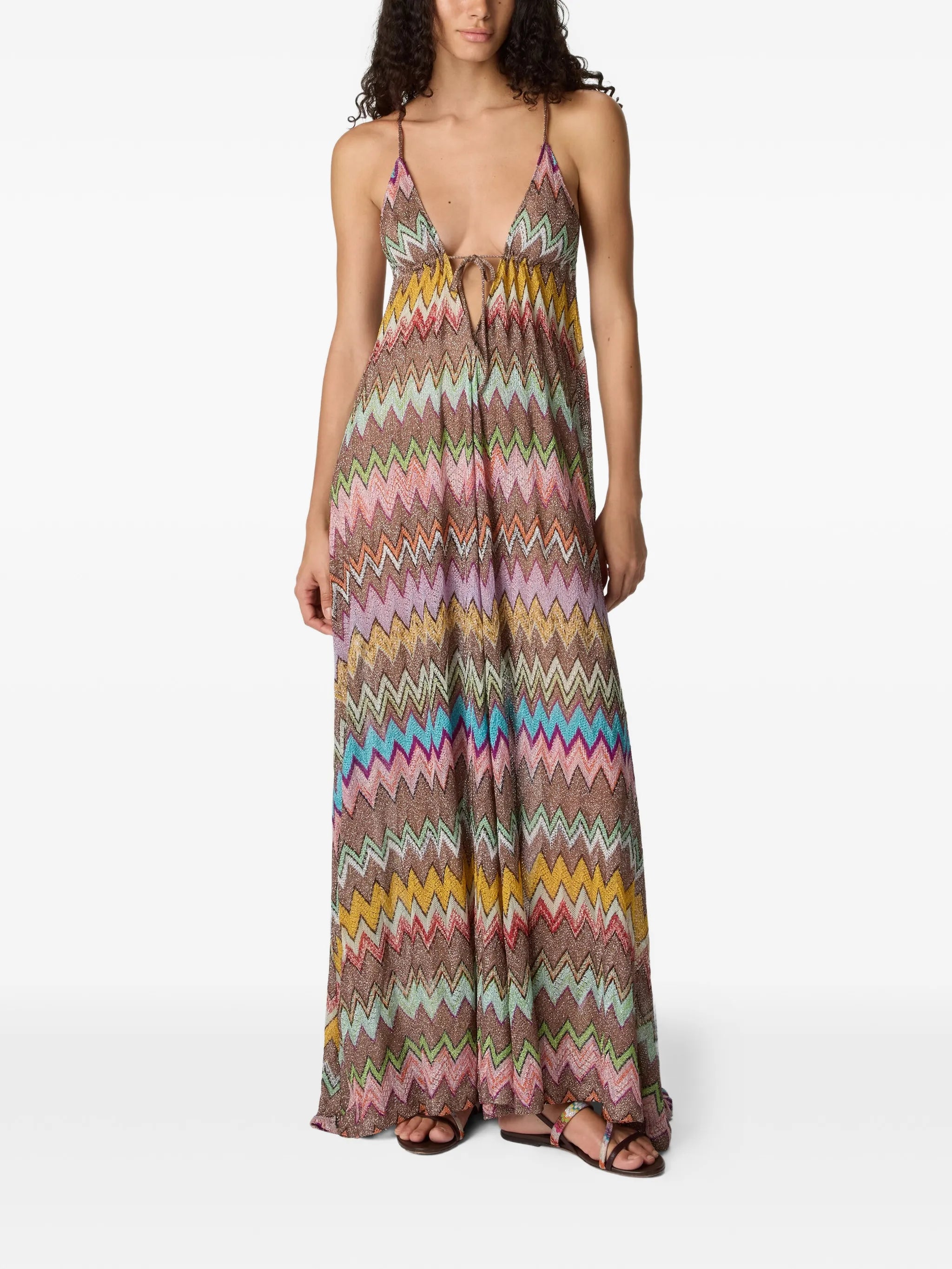 V-neck maxi dress