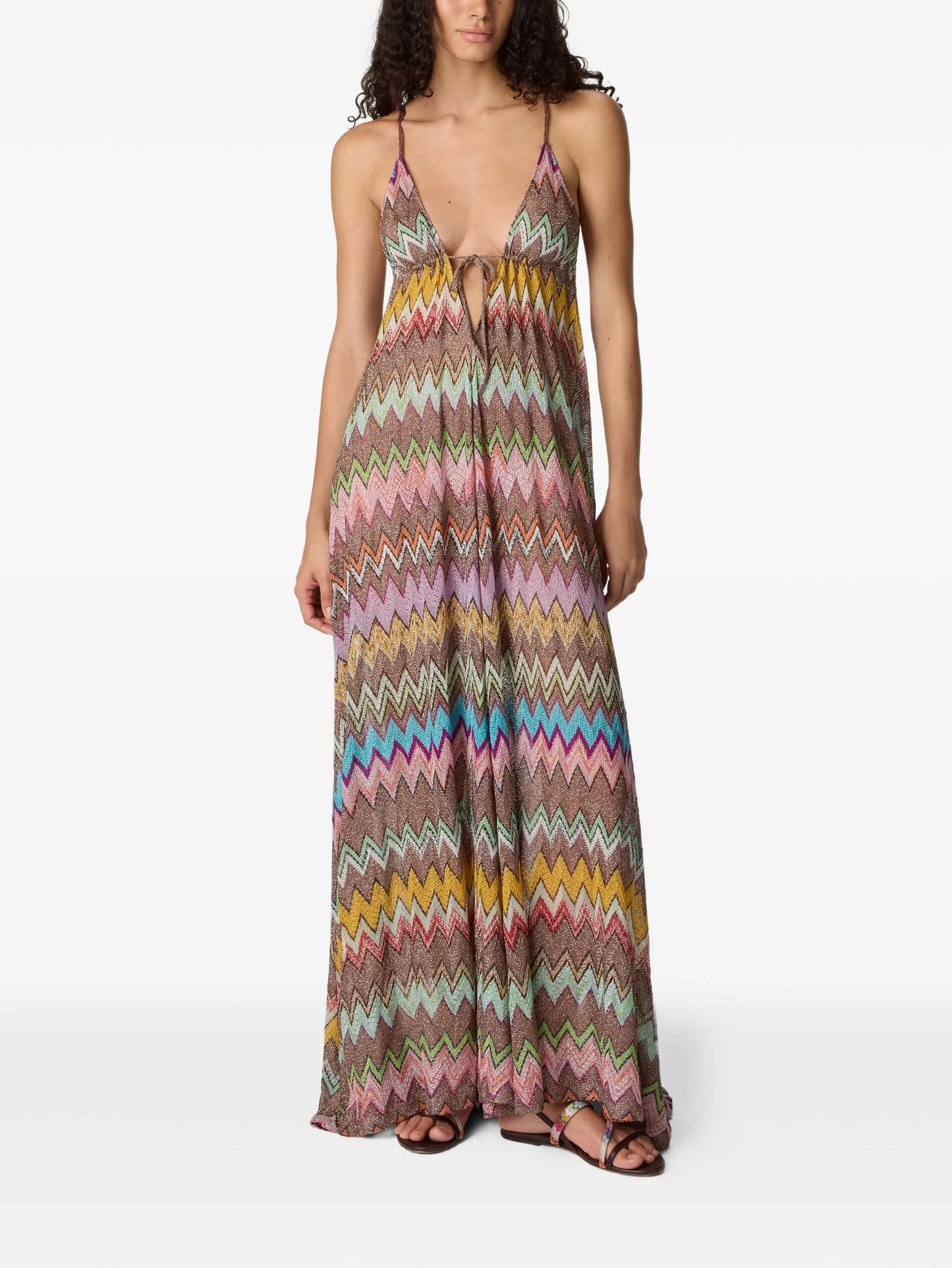V-neck maxi dress