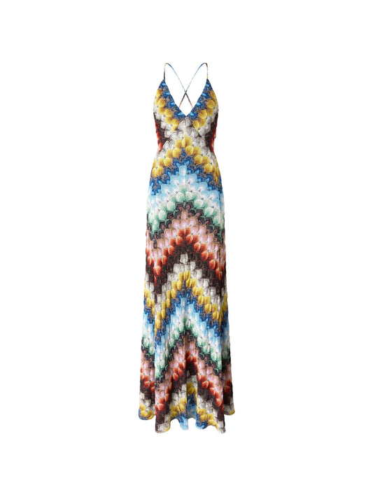 V-neck maxi dress