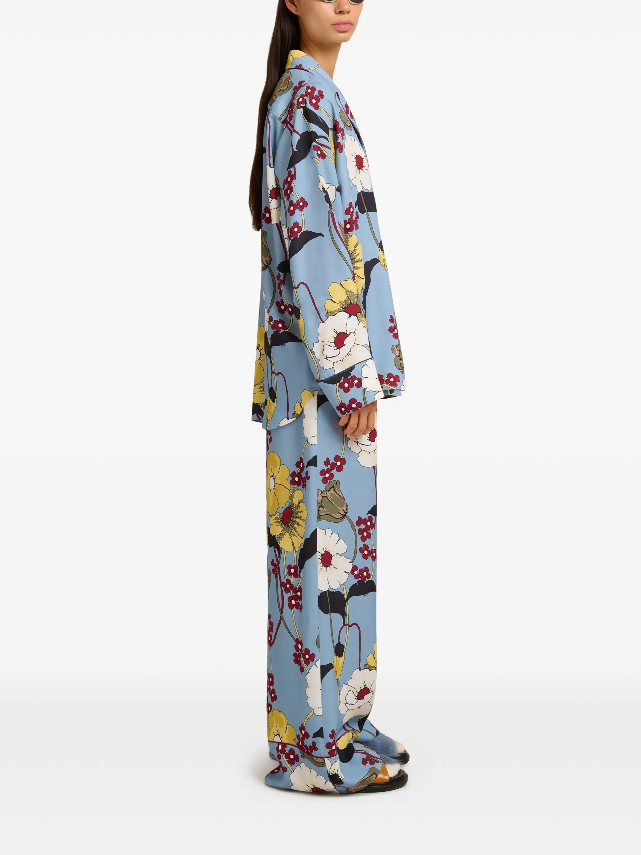 floral-detail long-sleeve shirt