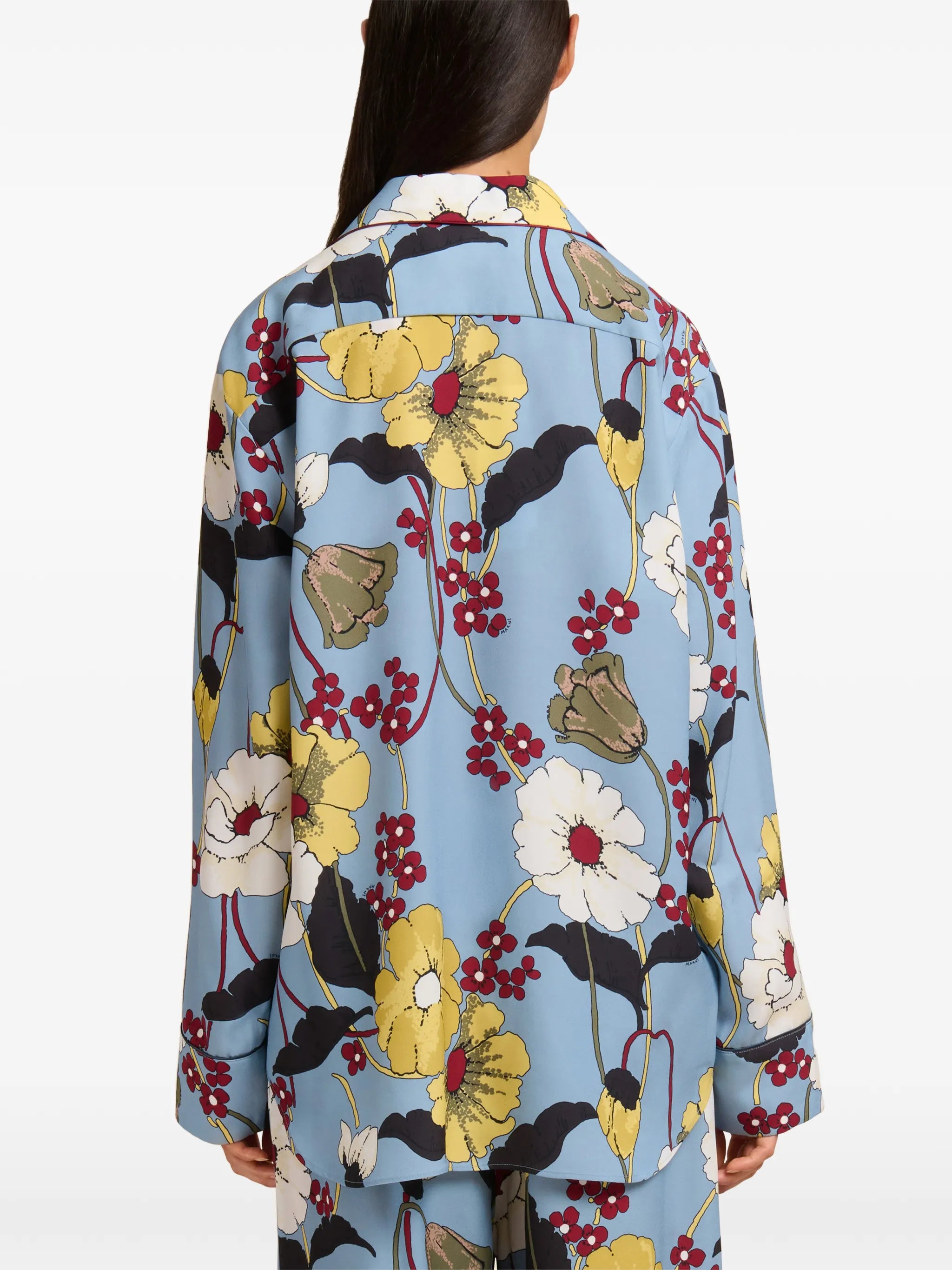 floral-detail long-sleeve shirt