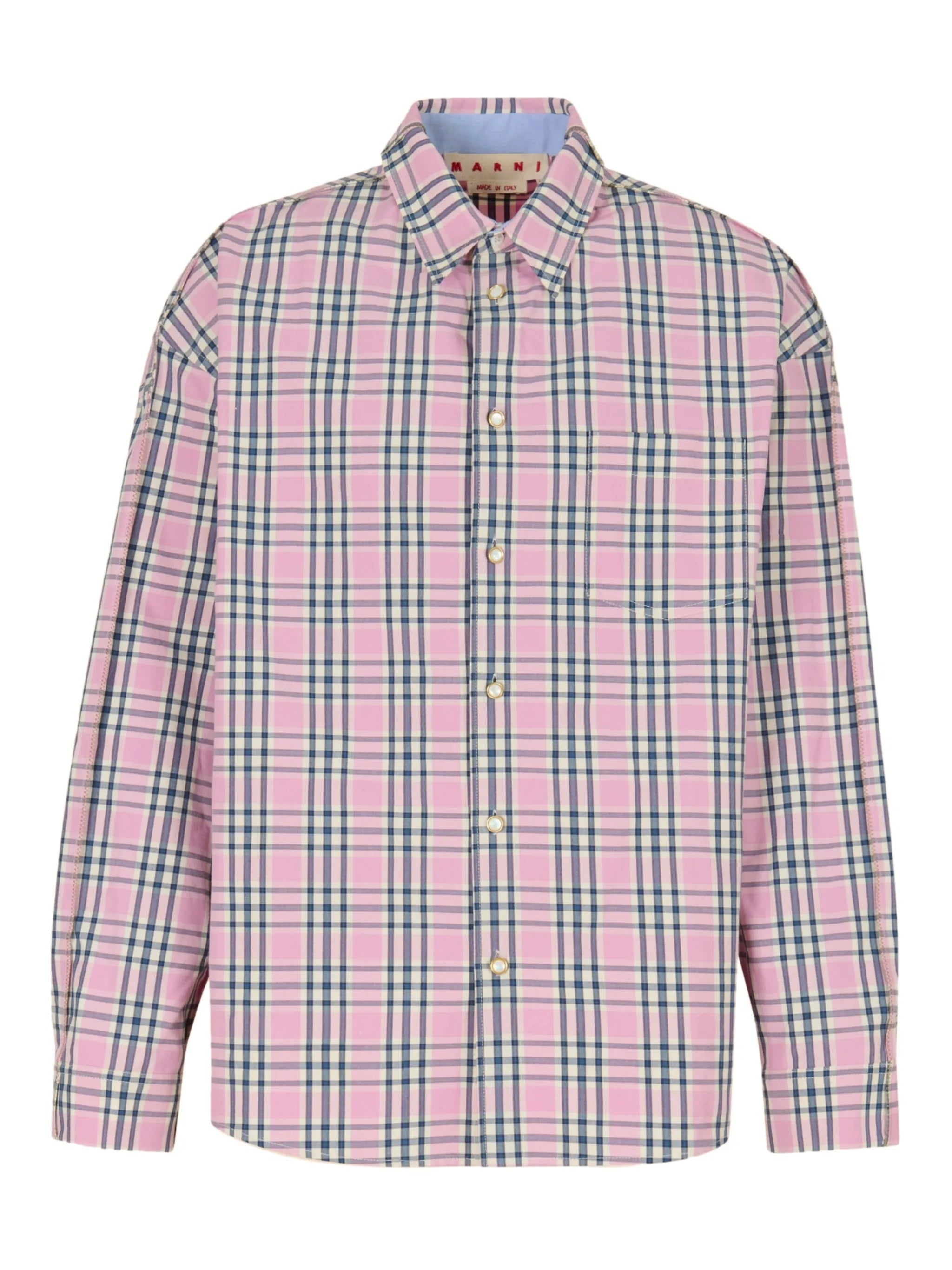 checked-pattern Ppocket shirt