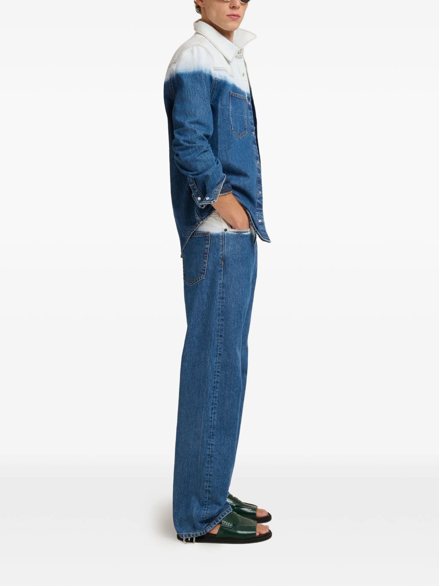 bleached five-pockets jeans