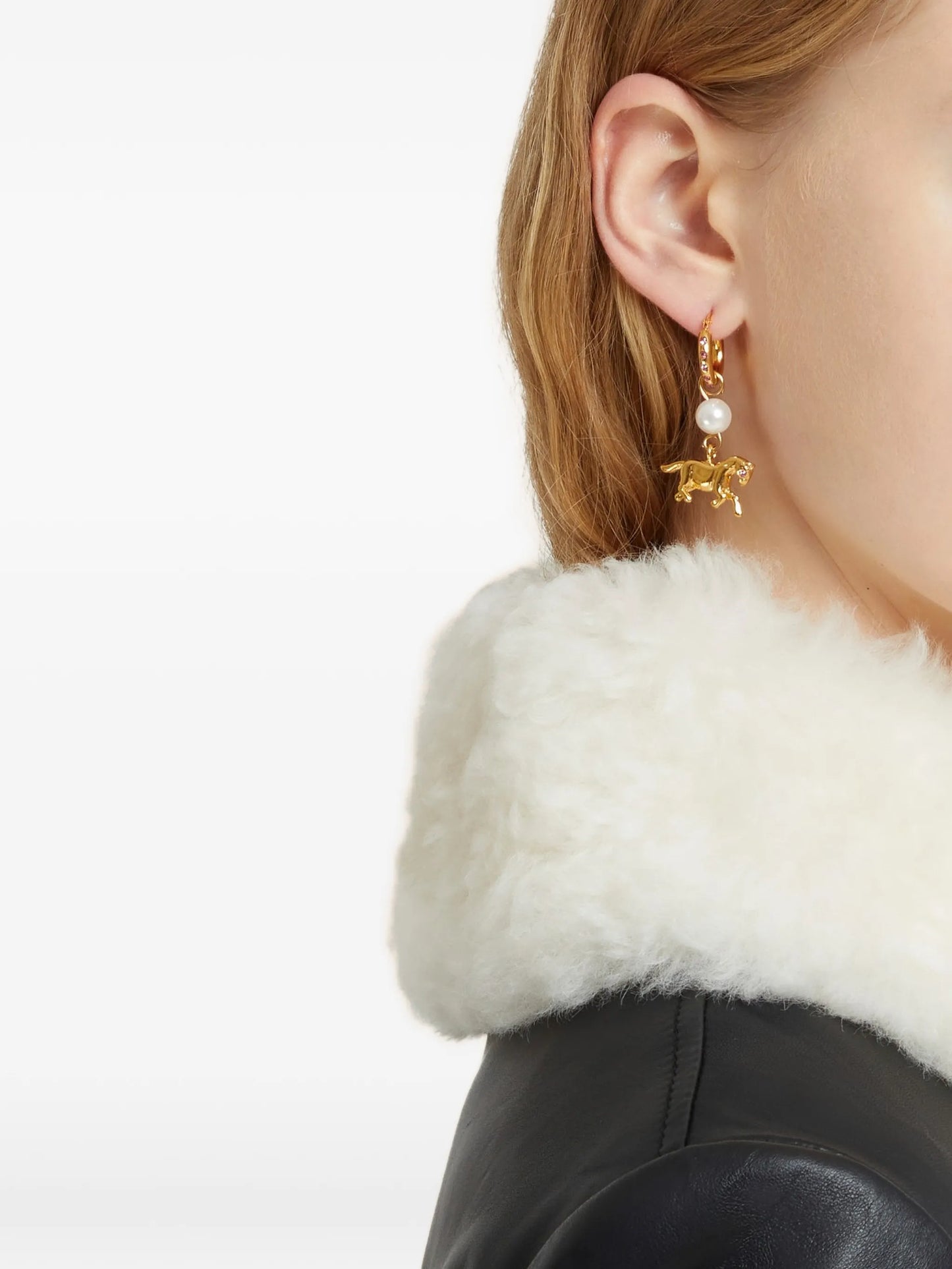 horse-pendant hoop-earrings