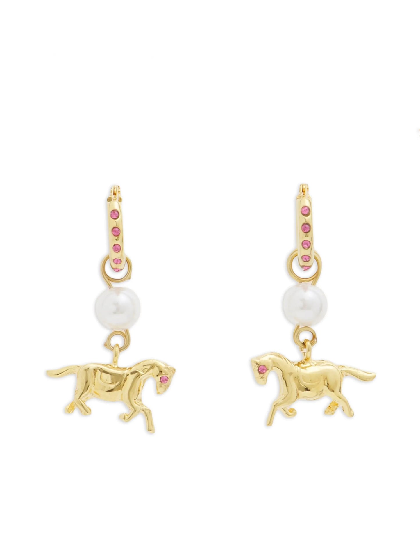 horse-pendant earrings