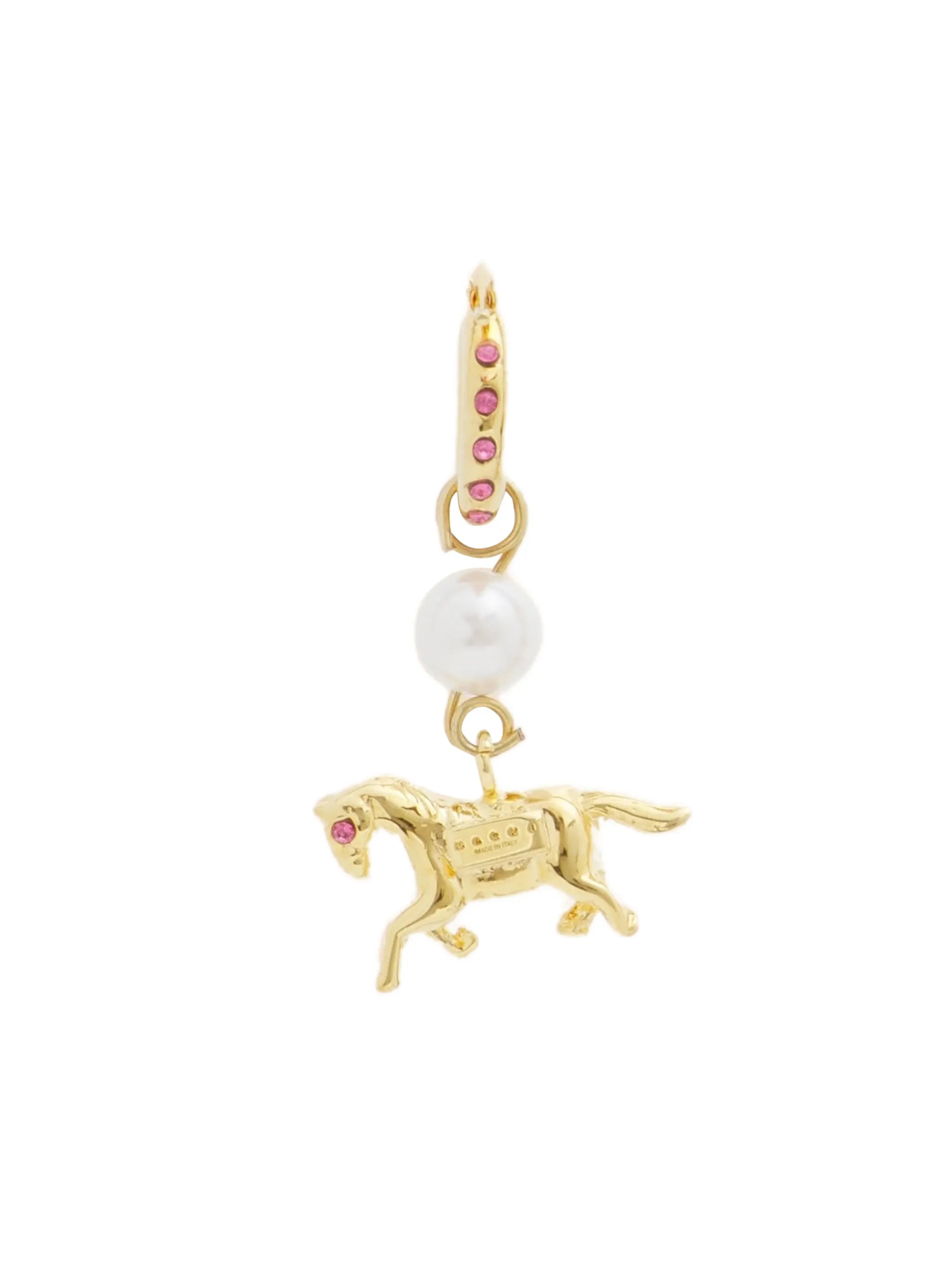 horse-pendant earrings