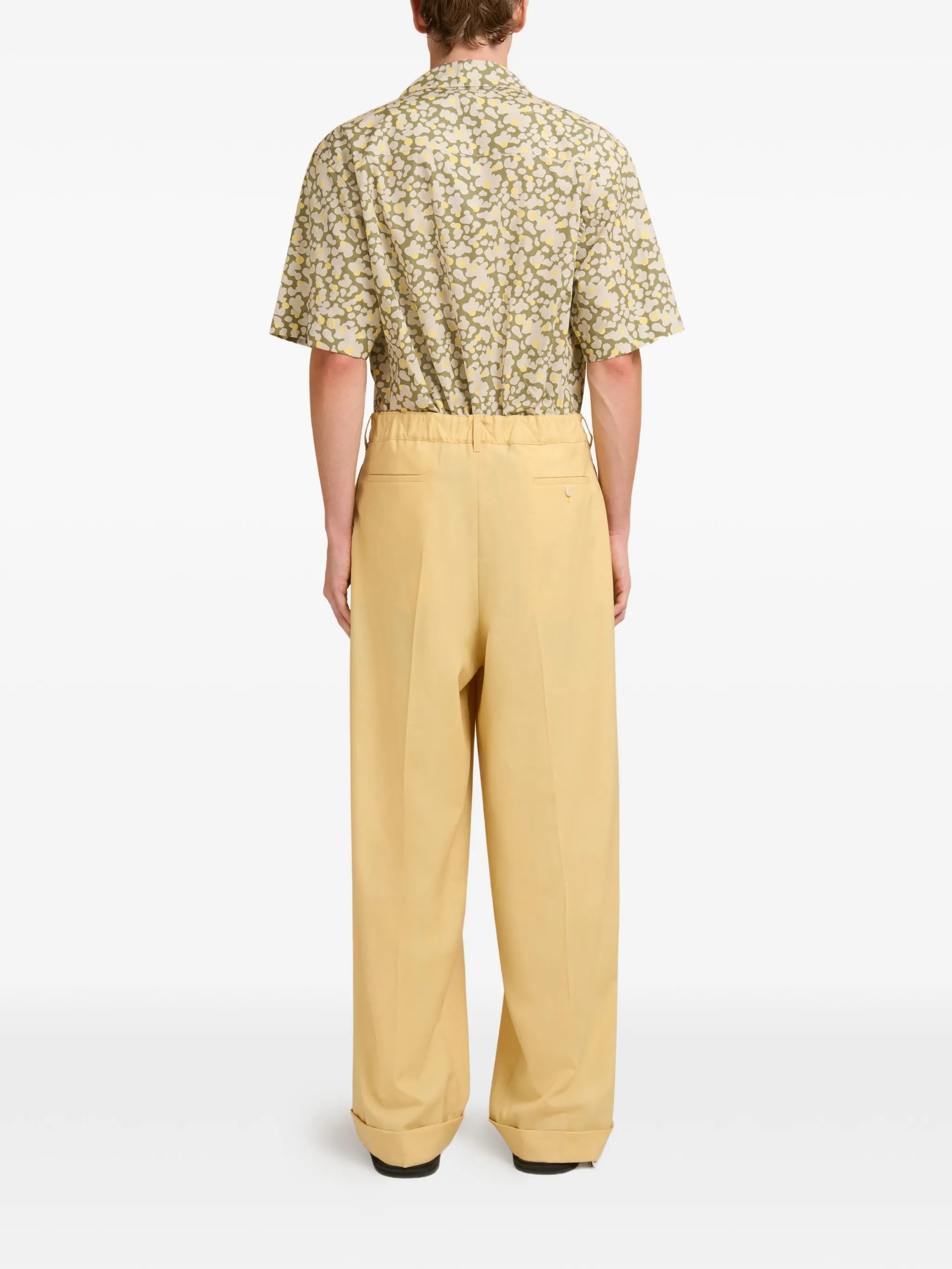 high-waist pleated trousers