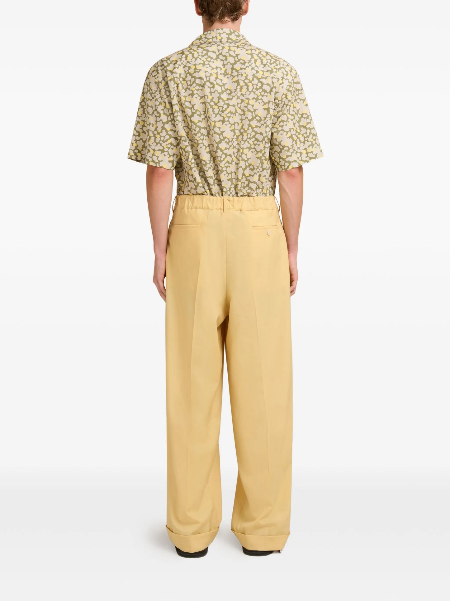 high-waist pleated trousers
