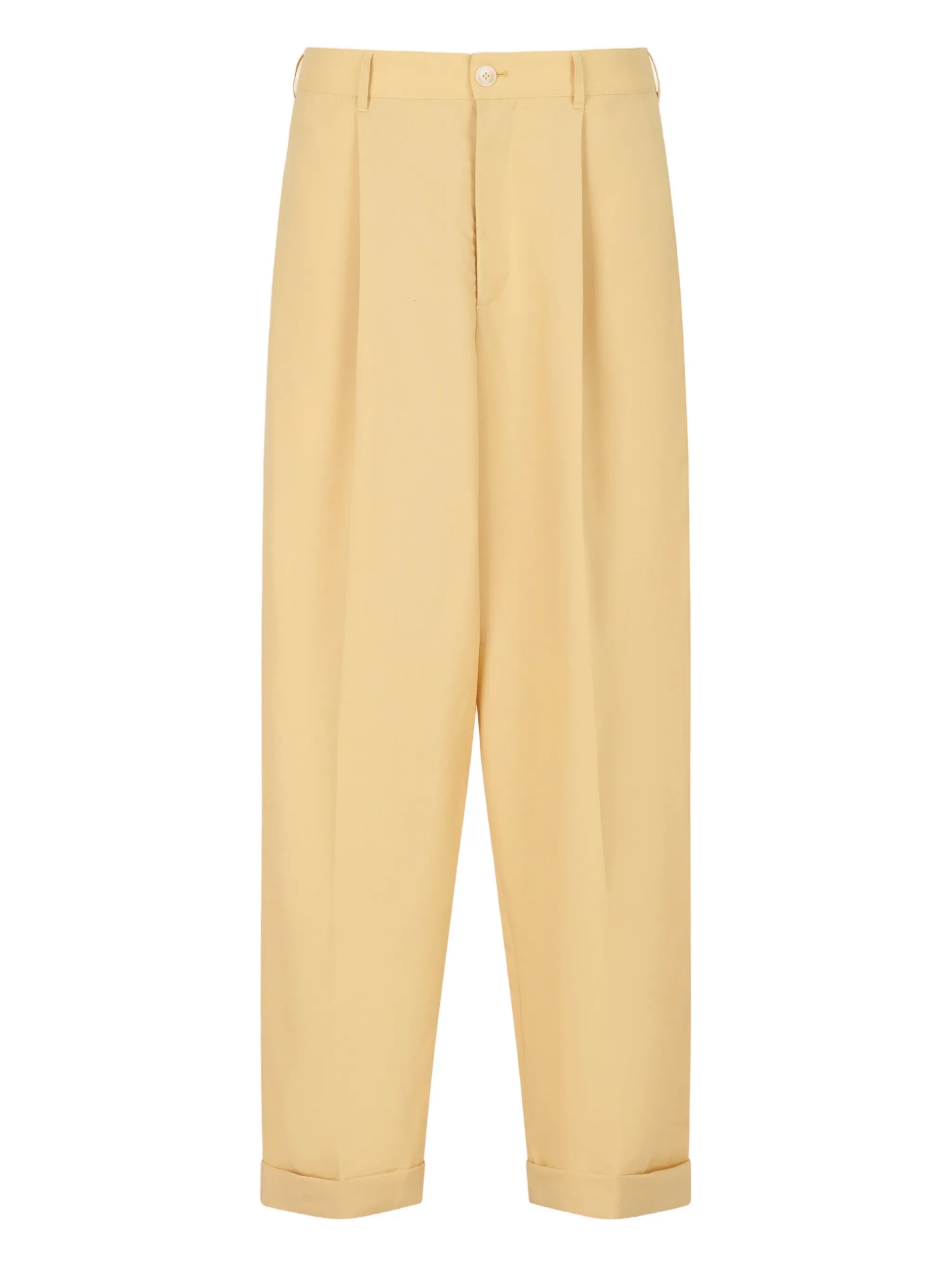 high-waist pleated trousers