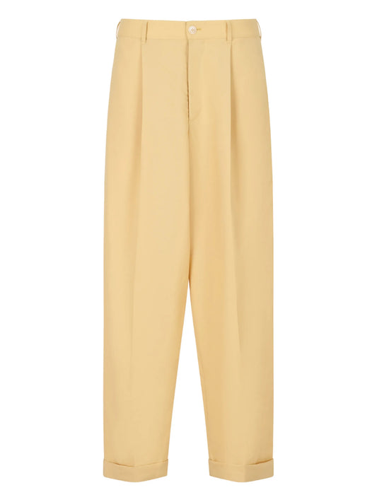 high-waist pleated trousers