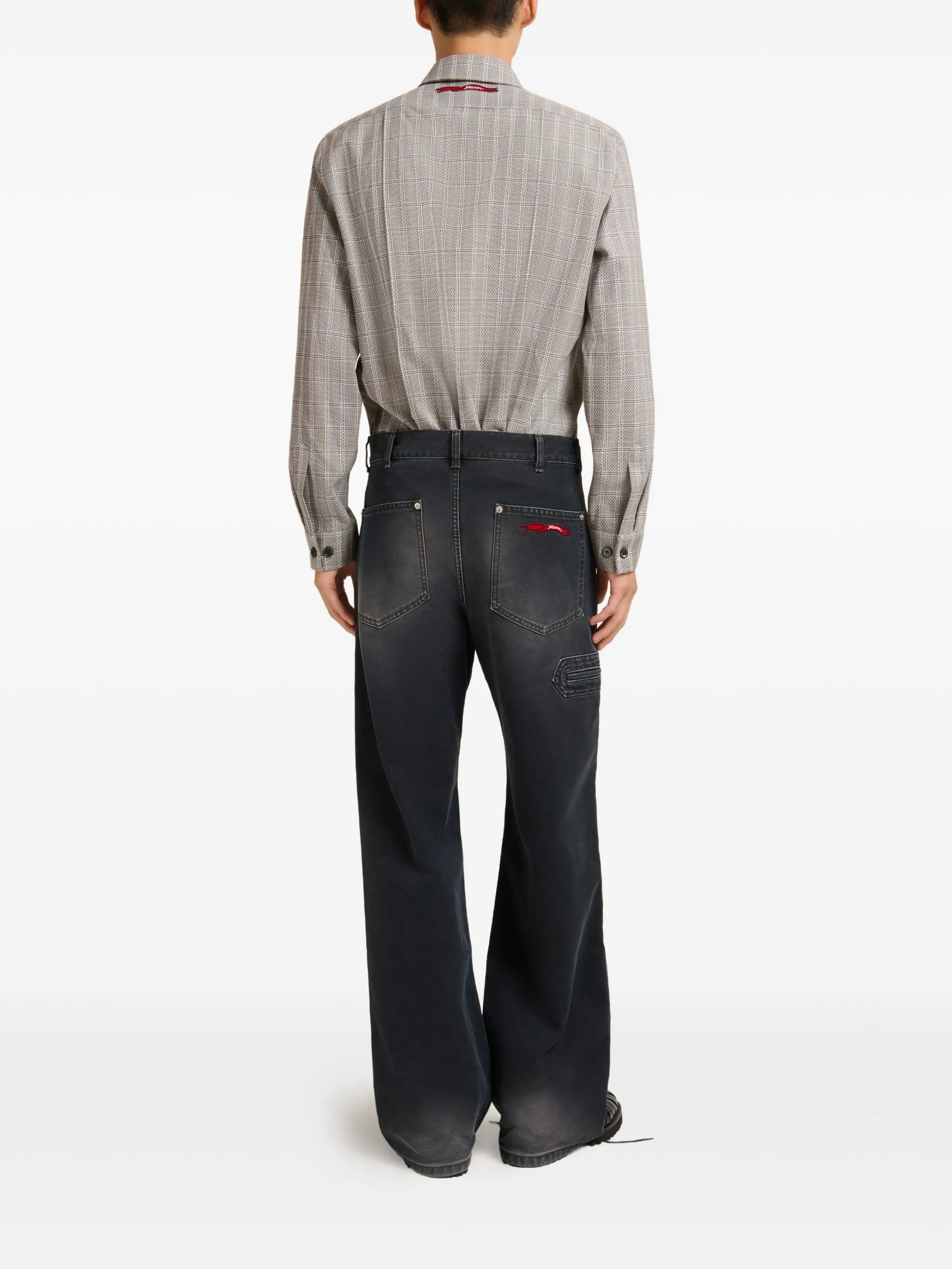 logo-patch pocket jeans