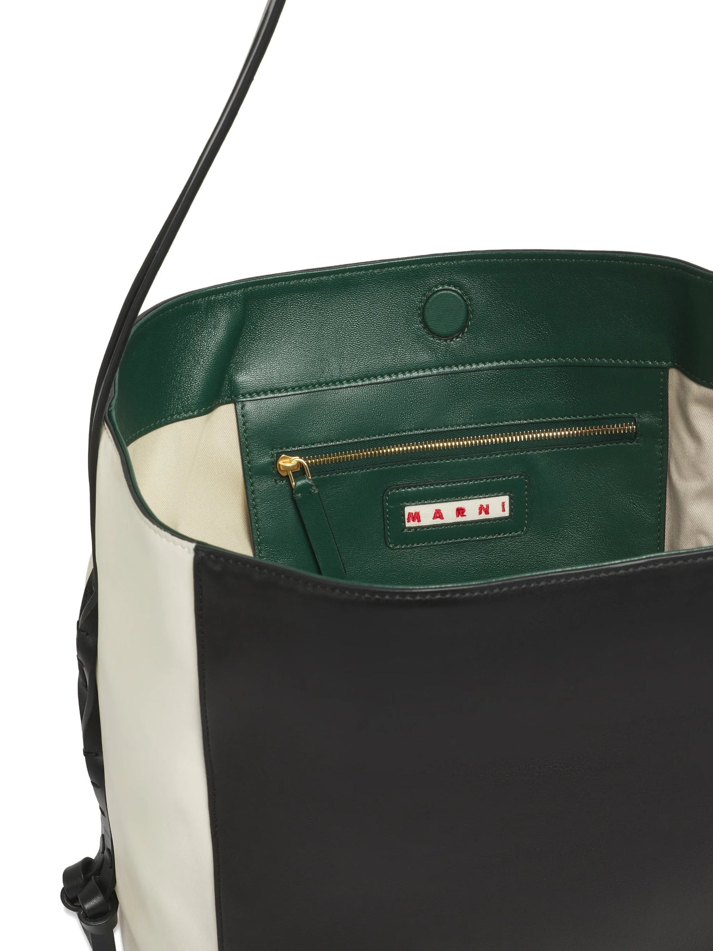 colour-block split-handle shoulder bag