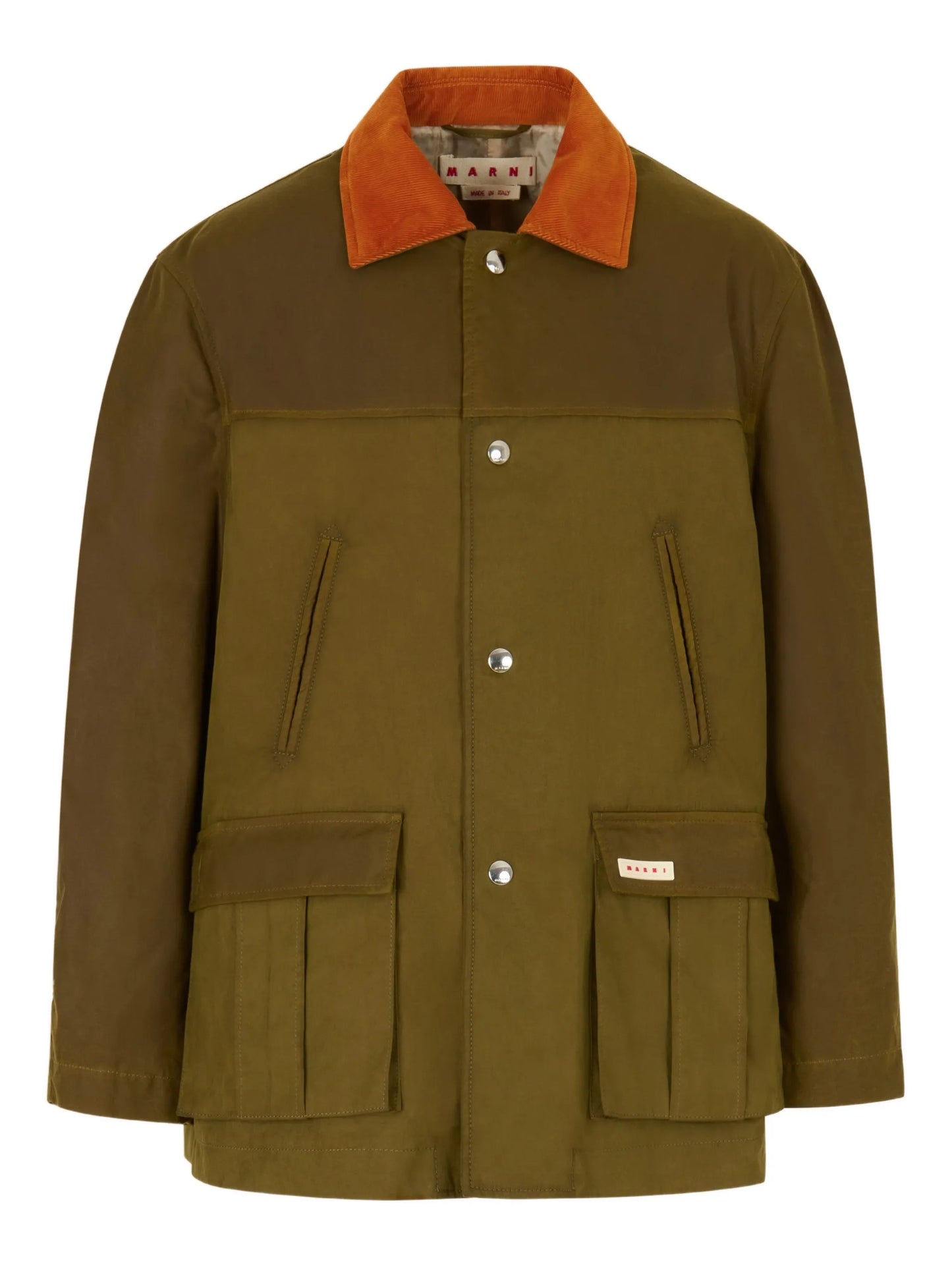 corduroy-collar patch pocket jacket