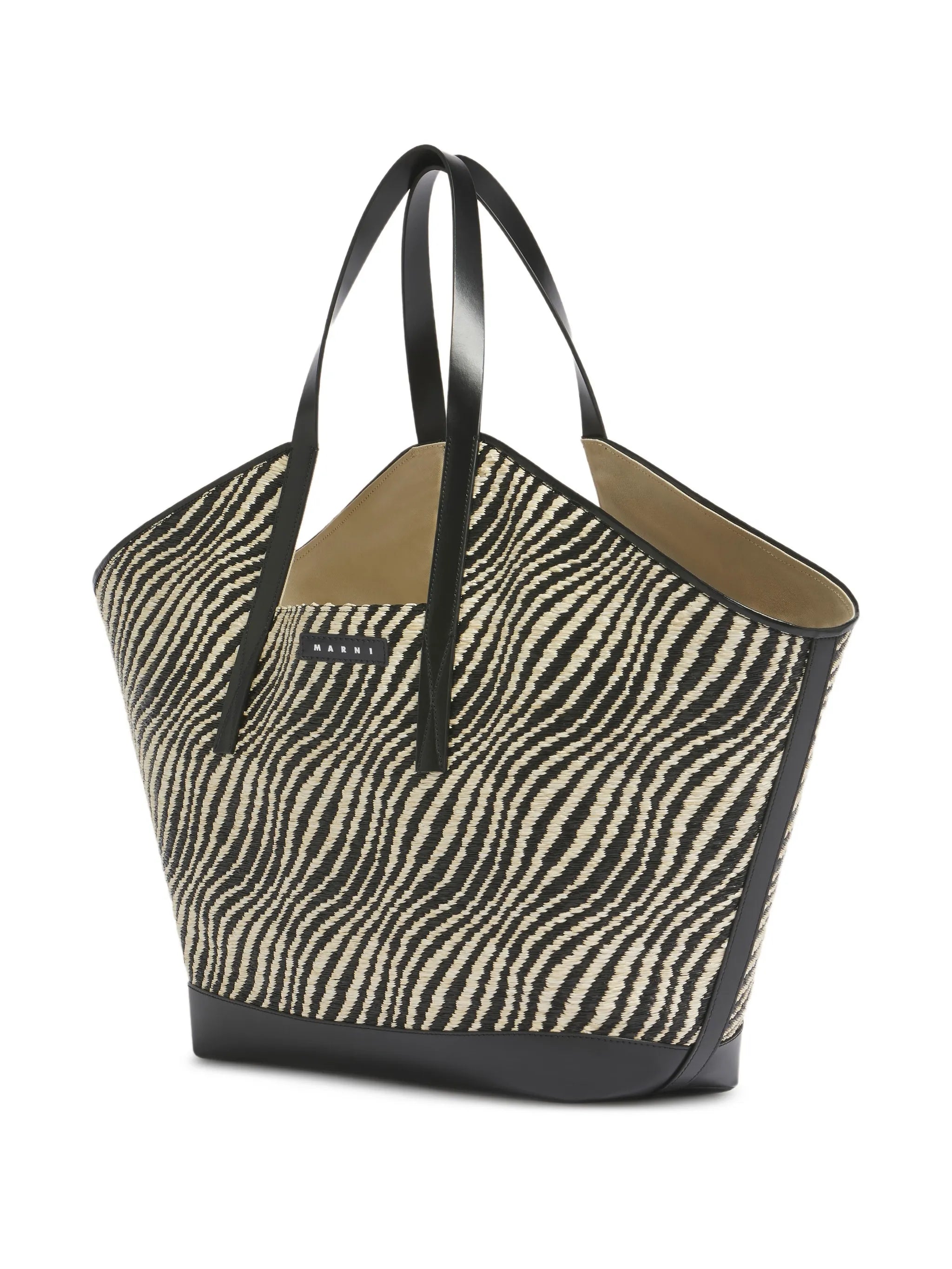 raffia-effect shoulder bag