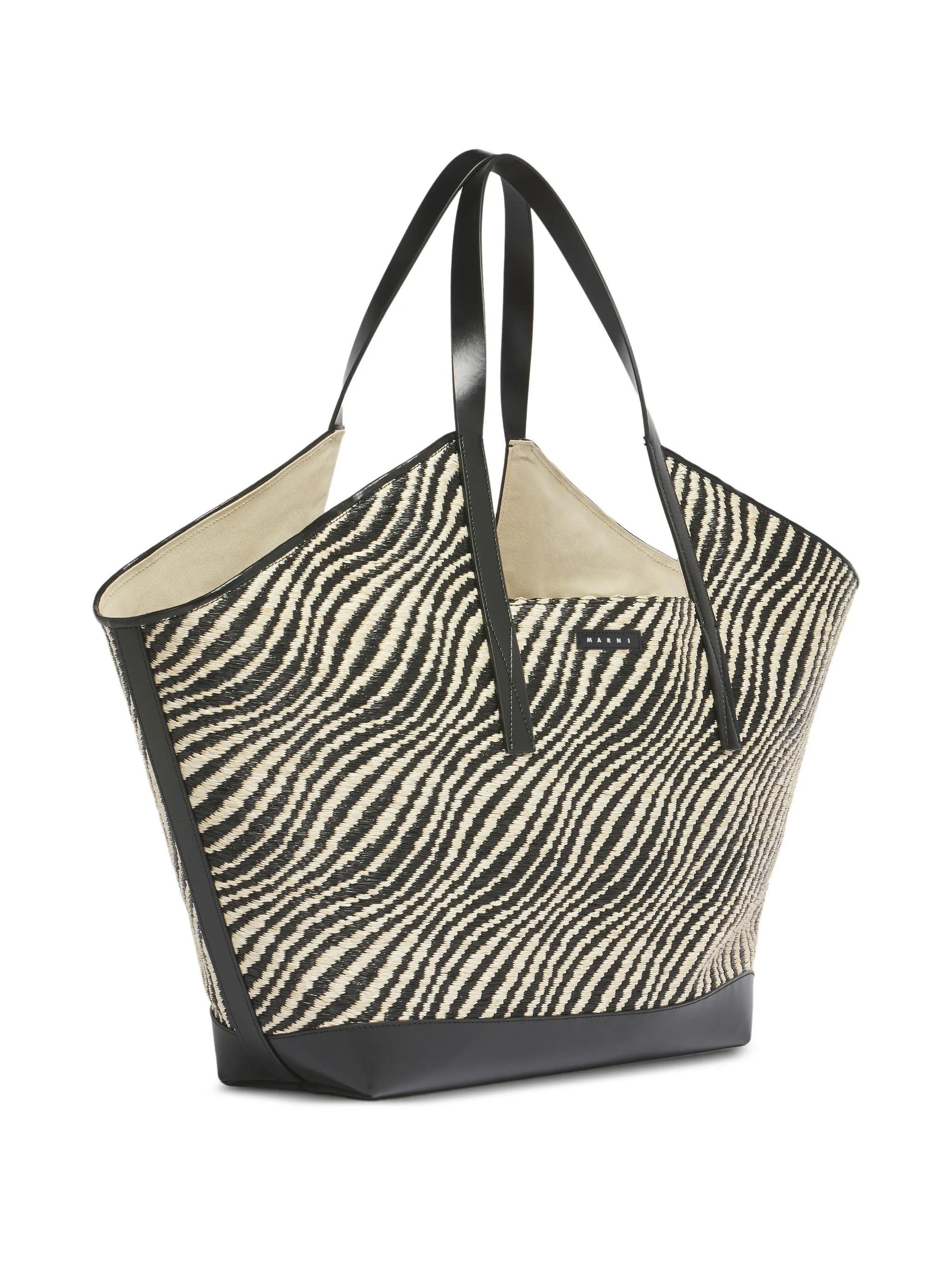 raffia-effect shoulder bag