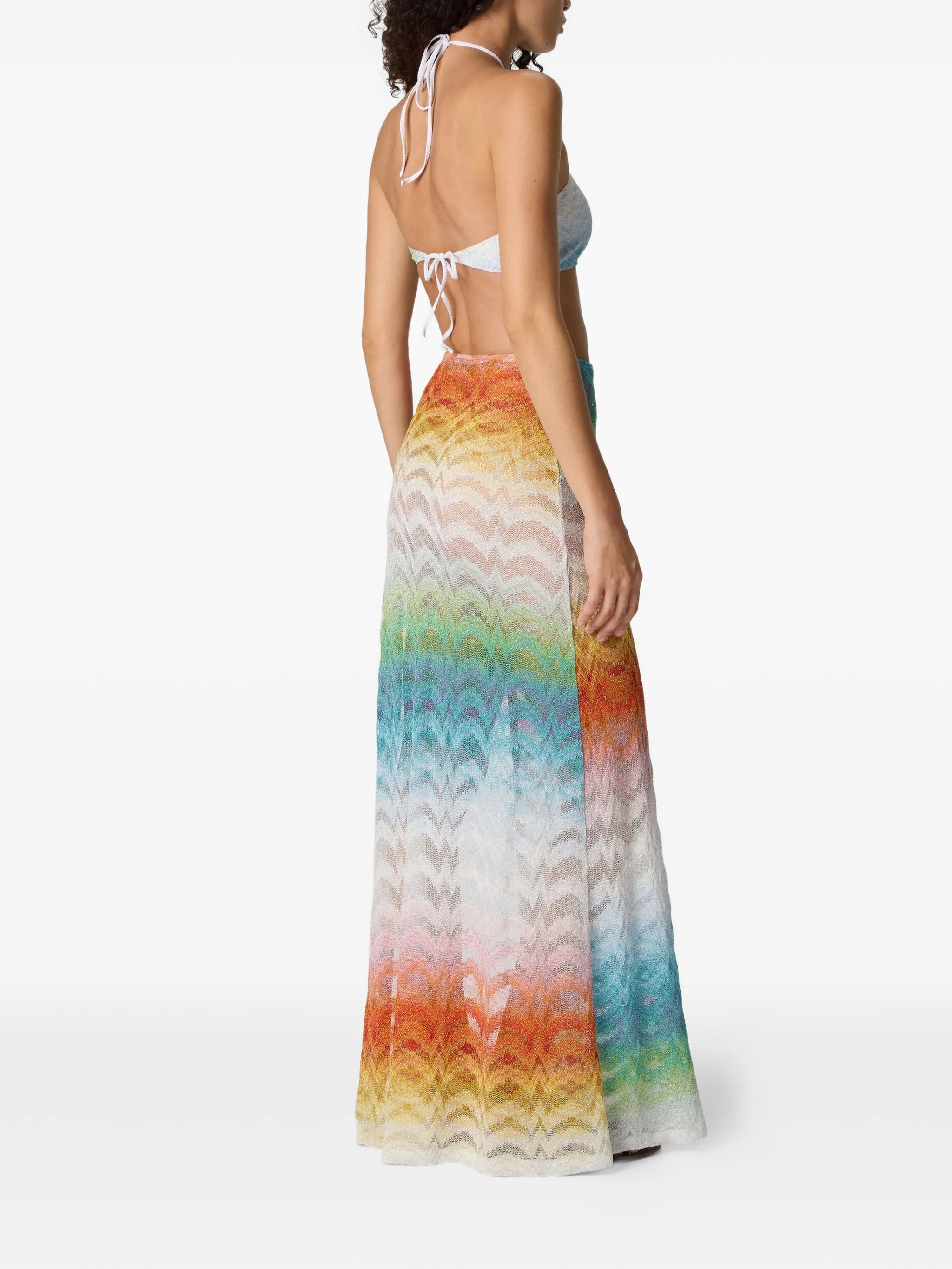 chevron-pattern beach skirt