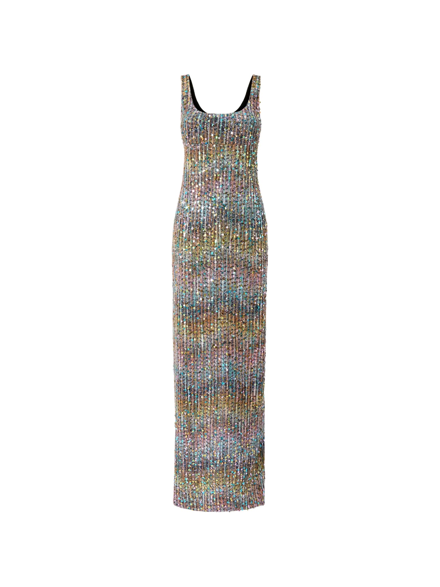 Zigzag sequin-embellished maxi dress
