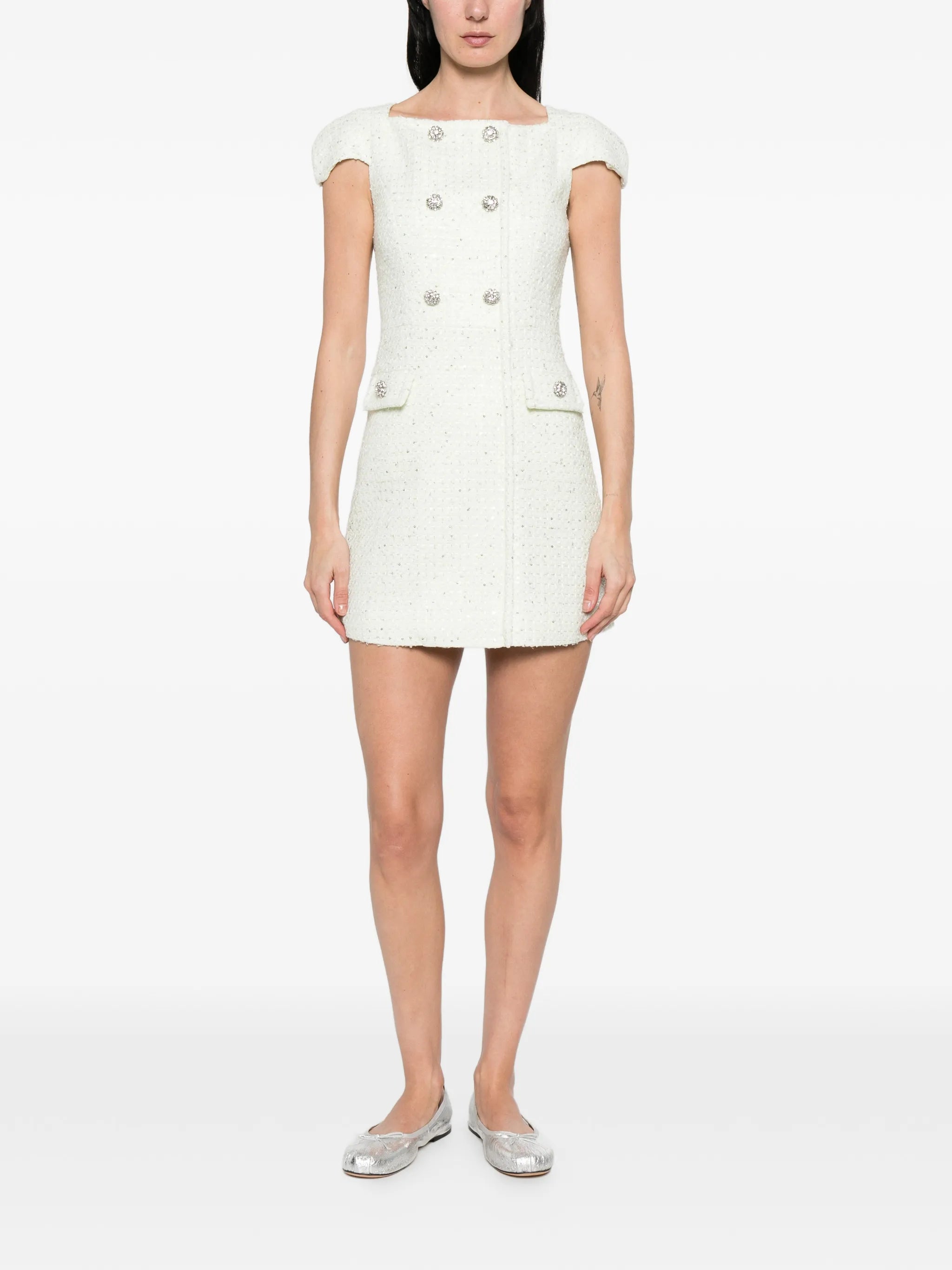 bouclé mini dress