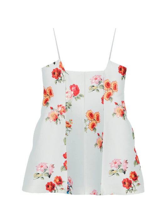 floral-print mini dress