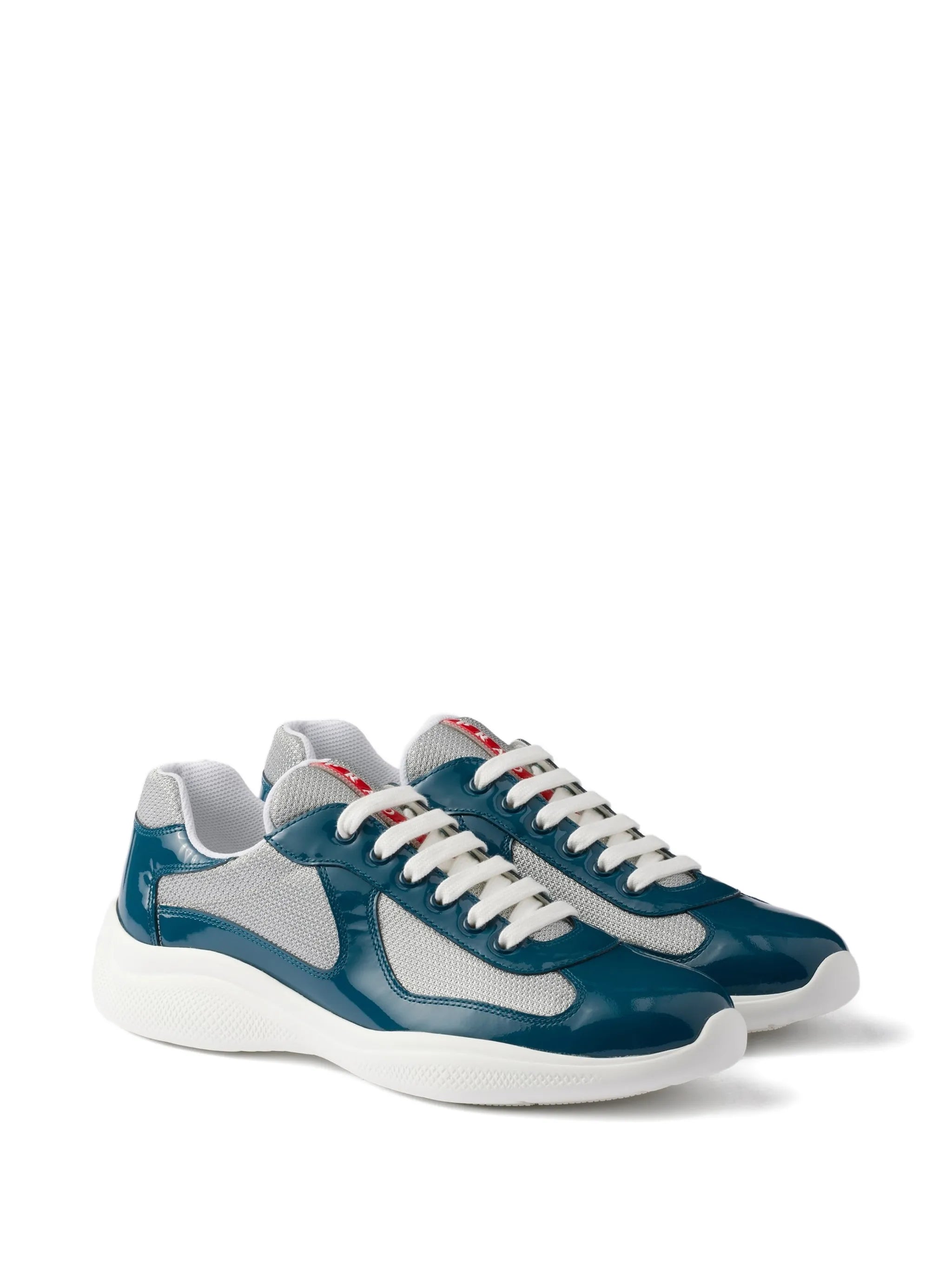 patent leather and technical fabric America's cup sneakers