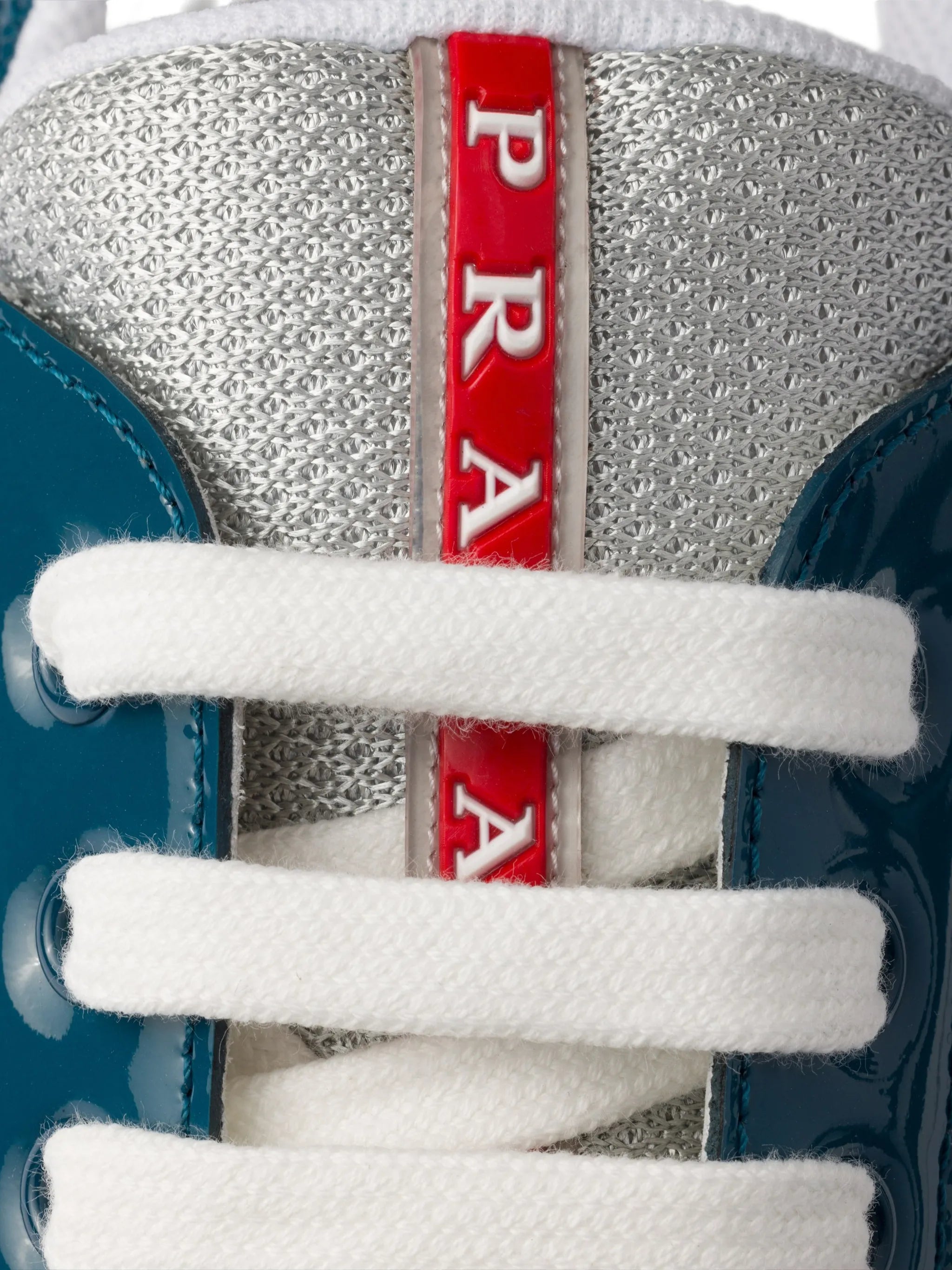patent leather and technical fabric America's cup sneakers